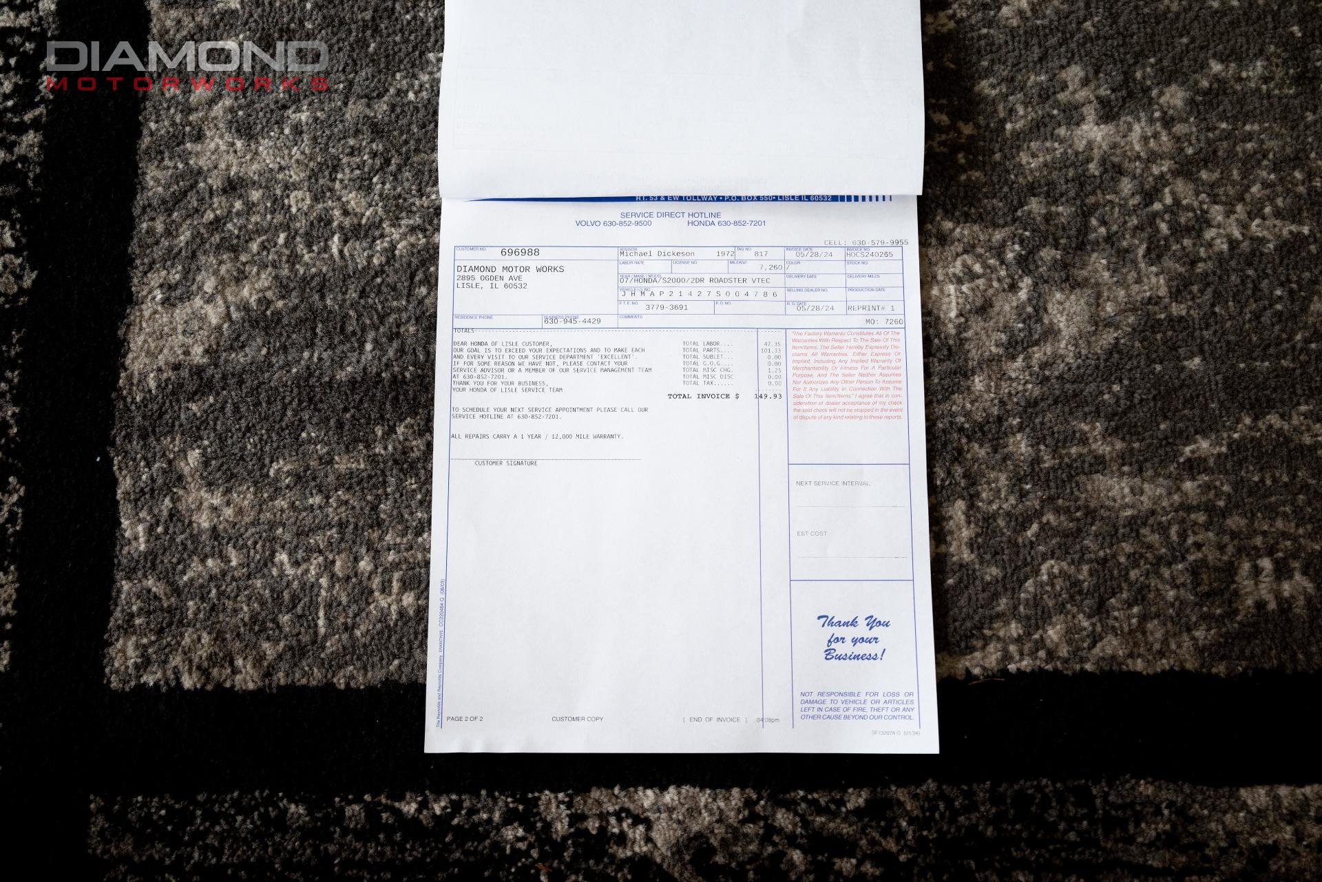 2007 HONDA S2000 - Image 139