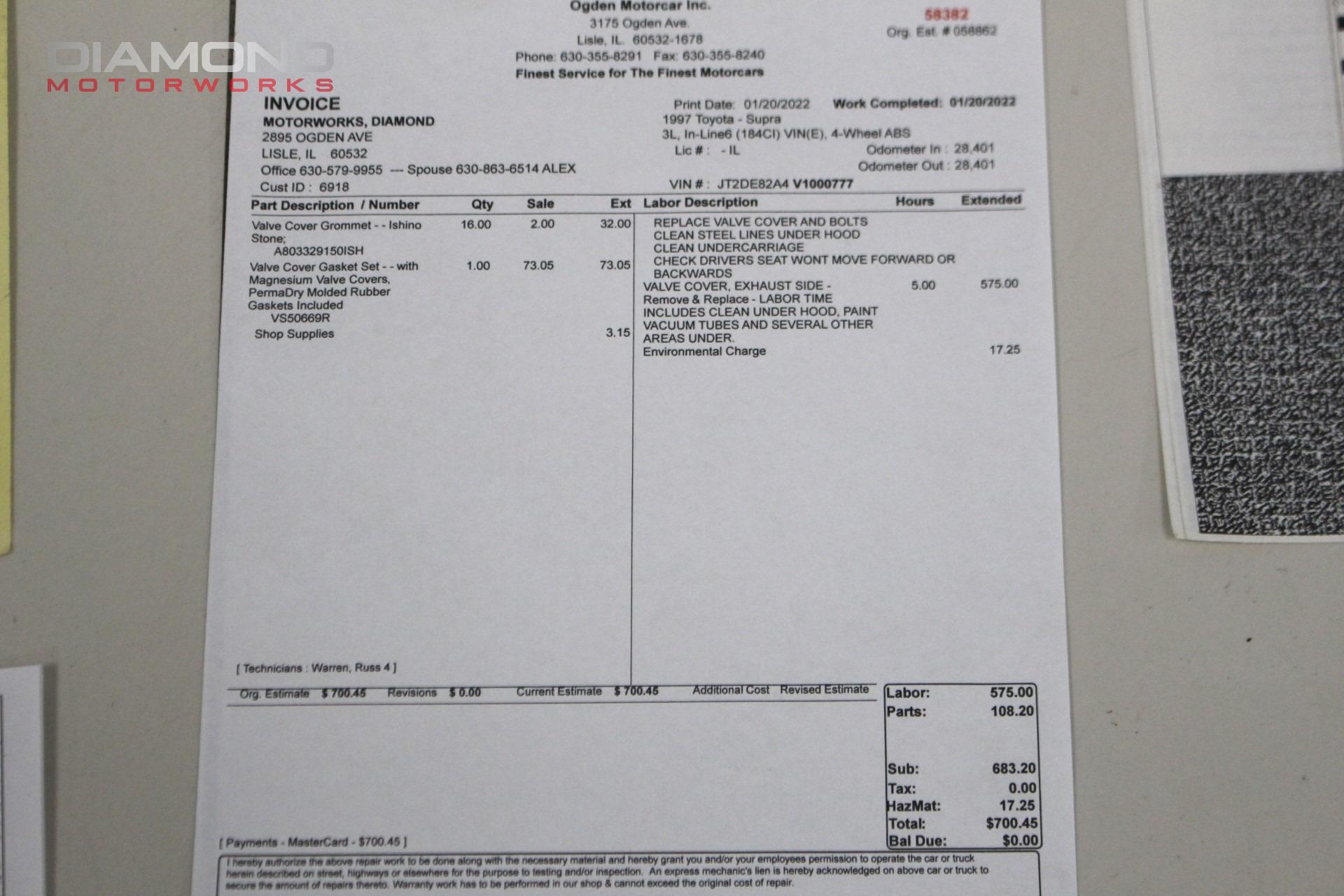 1997 TOYOTA SUPRA - Image 158