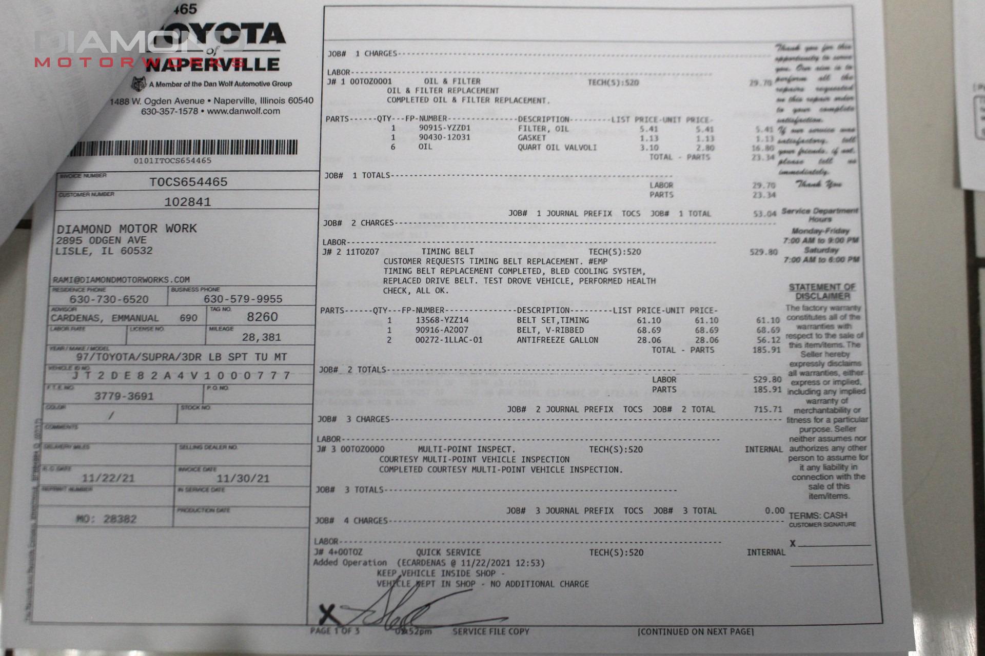 1997 TOYOTA SUPRA - Image 159
