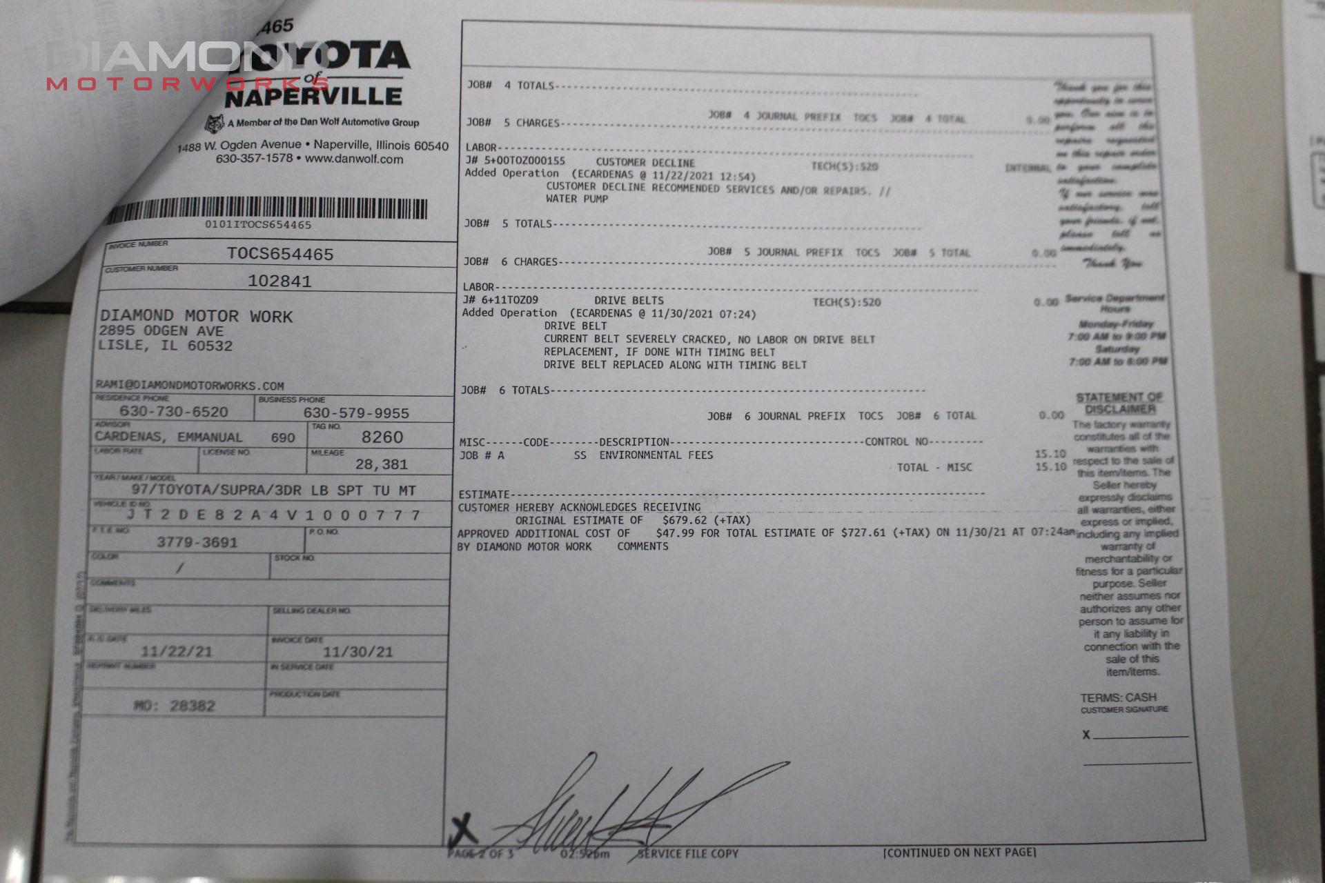 1997 TOYOTA SUPRA - Image 160