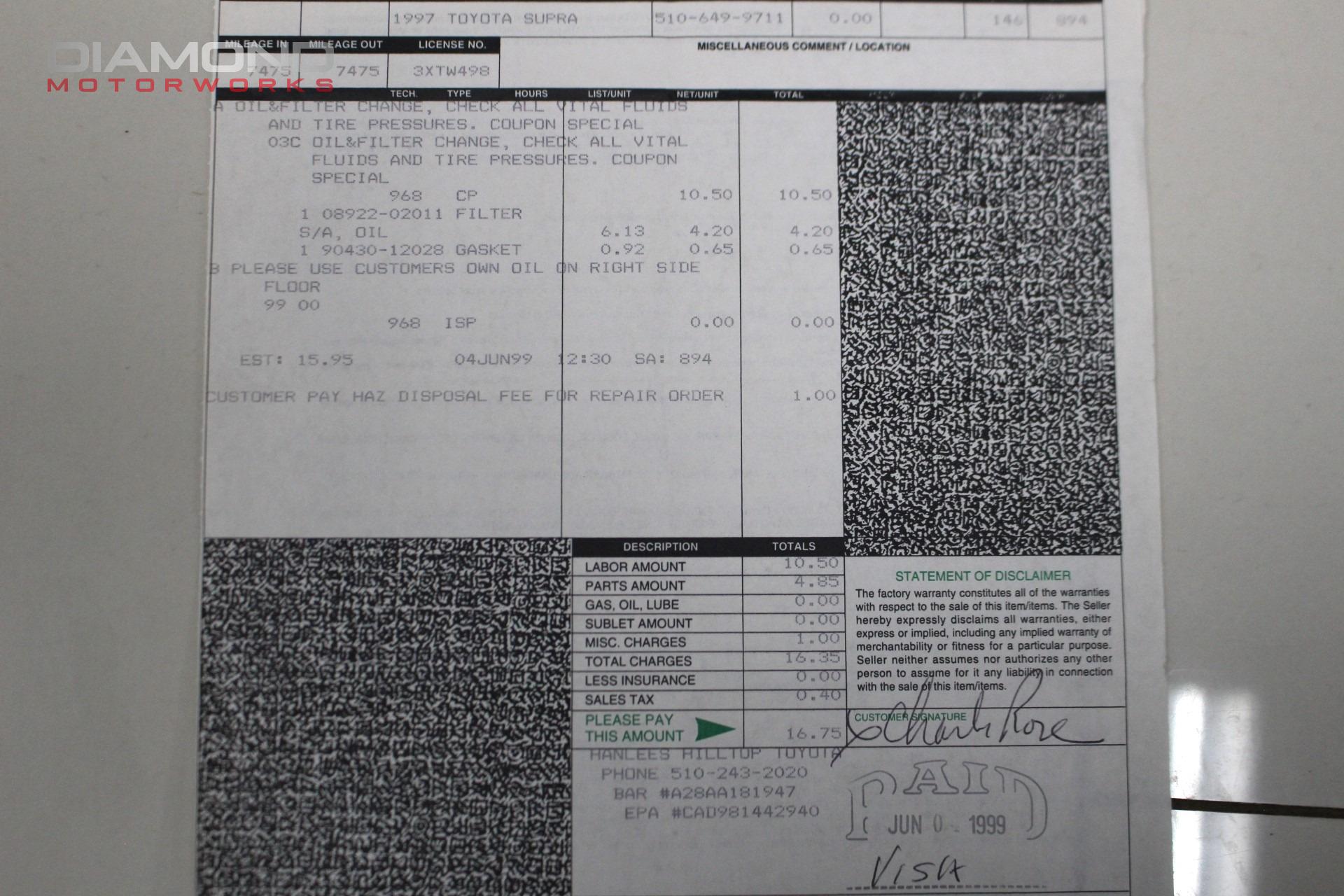 1997 TOYOTA SUPRA - Image 168