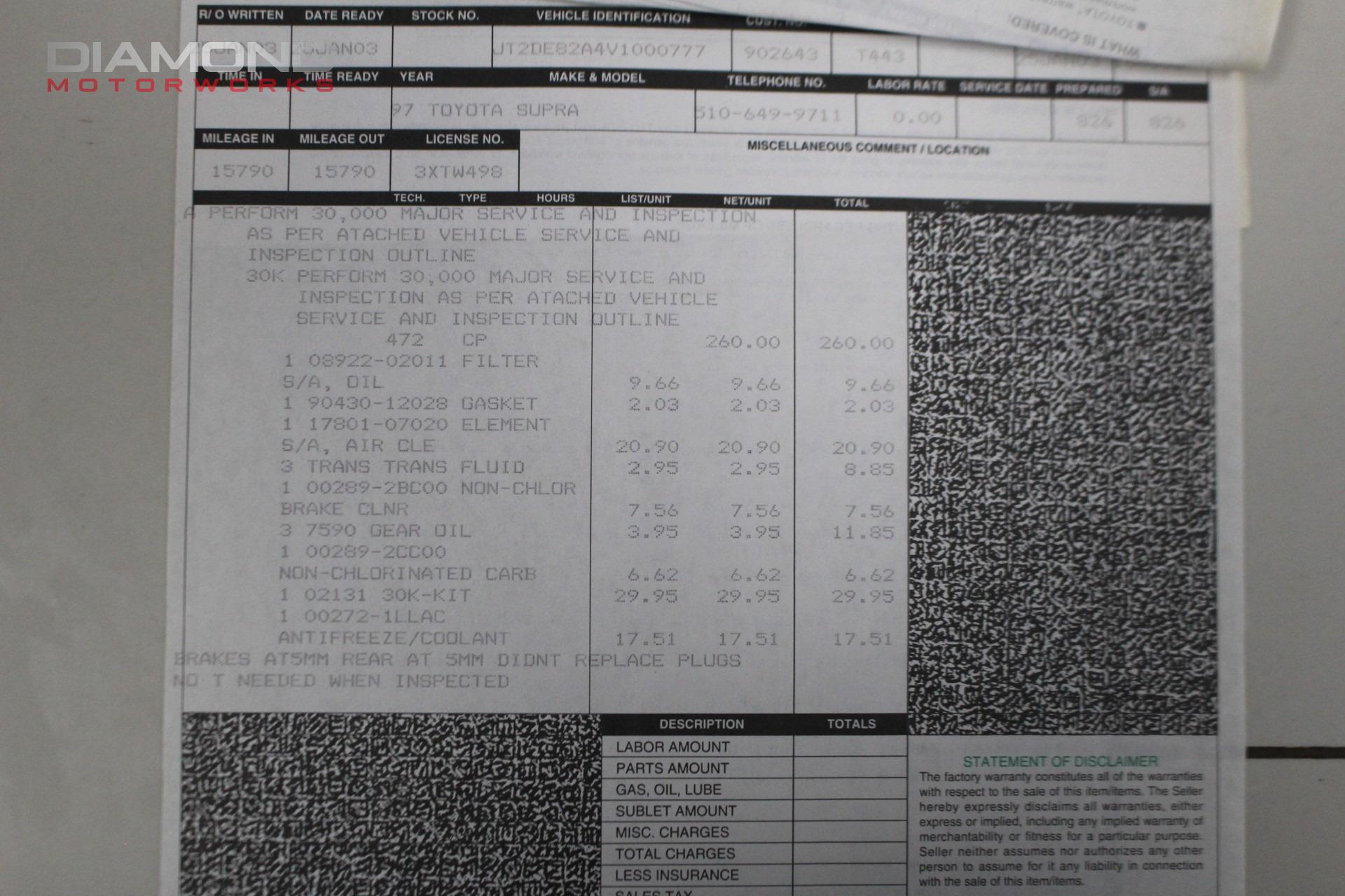 1997 TOYOTA SUPRA - Image 170