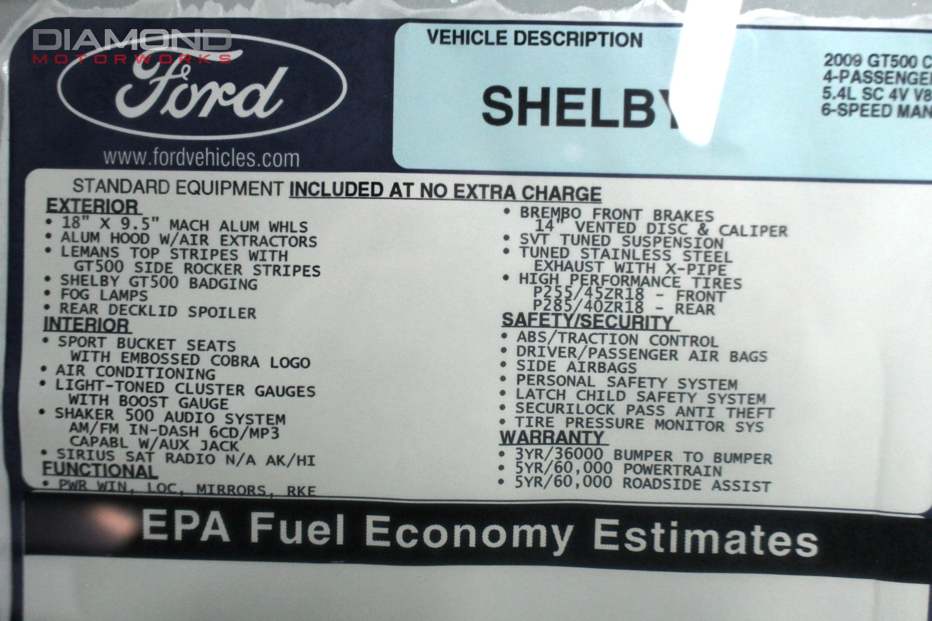 Used 2009 Ford Shelby GT500 KR For Sale (Sold) | Diamond