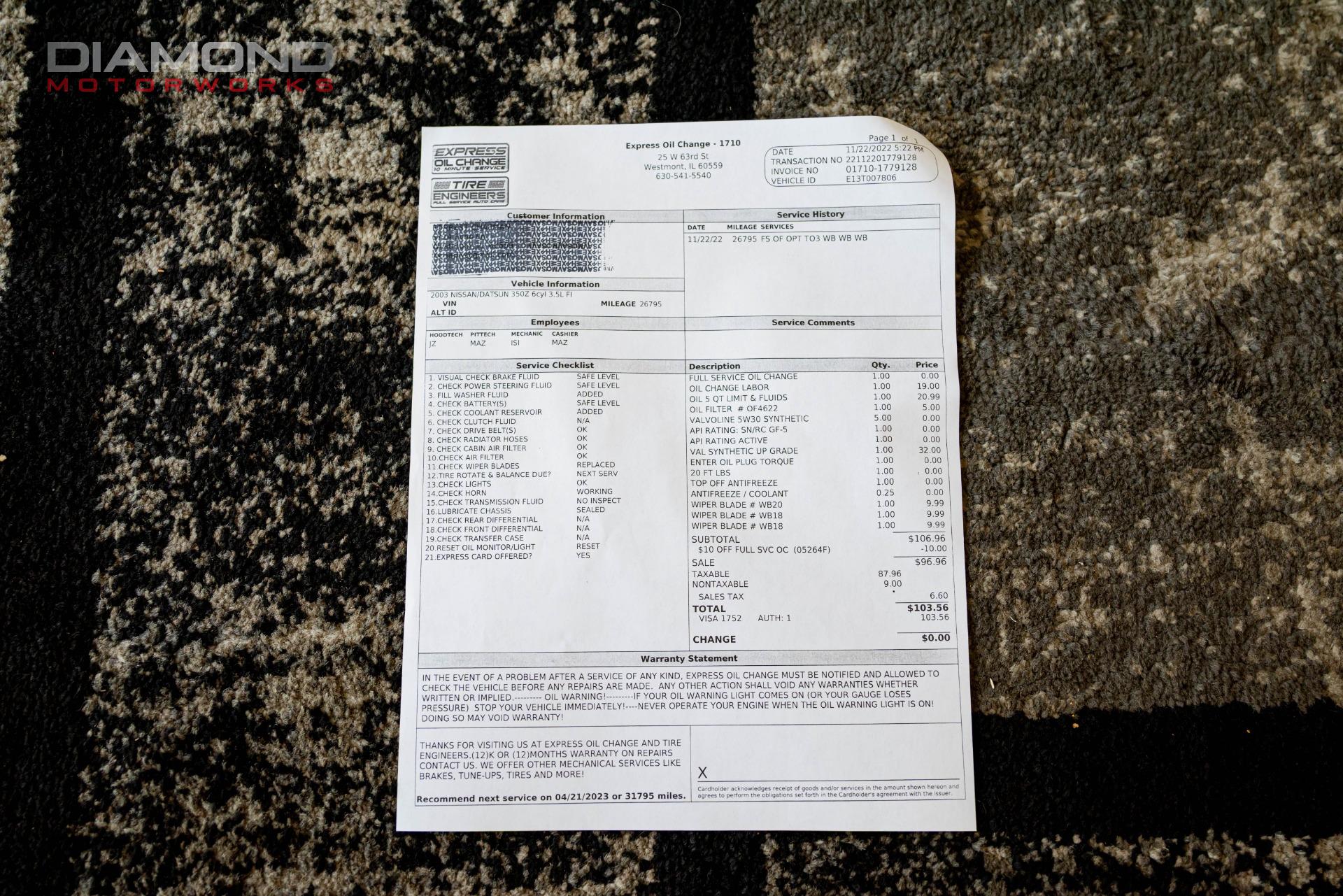 2003 NISSAN 350Z - Image 140