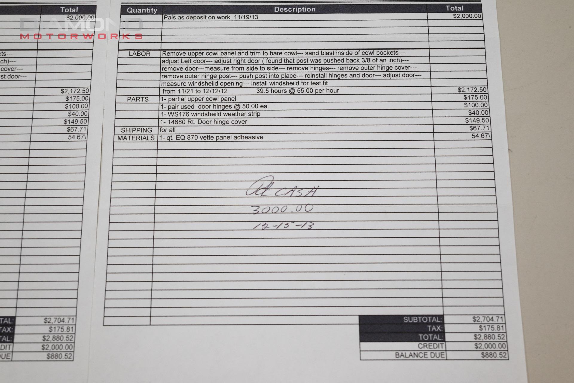 1963 CHEVROLET CORVETTE STINGRAY WINDOW - Image 168
