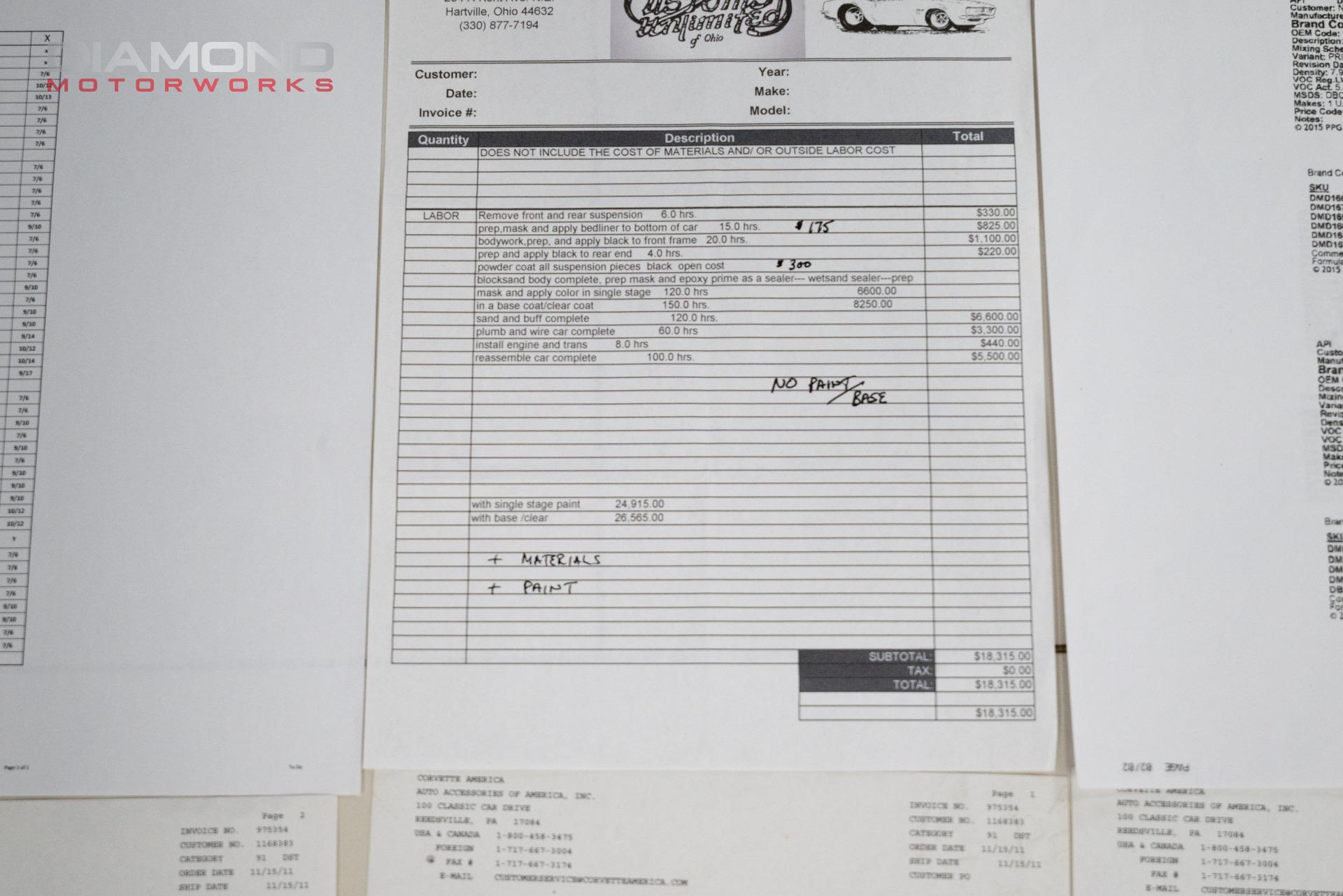1963 CHEVROLET CORVETTE STINGRAY WINDOW - Image 191