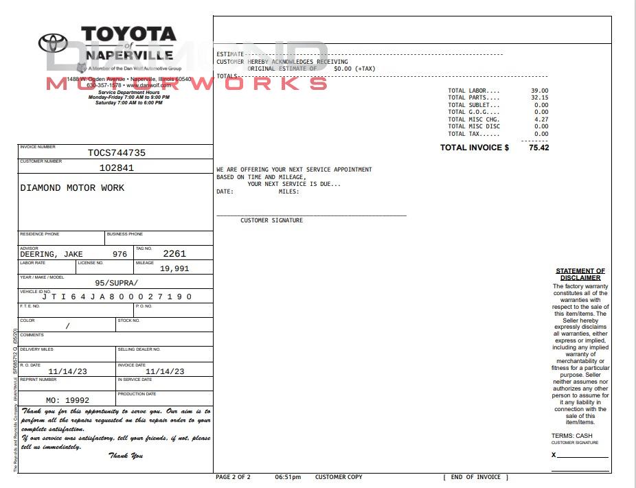 1995 TOYOTA SUPRA TURBO - Image 148