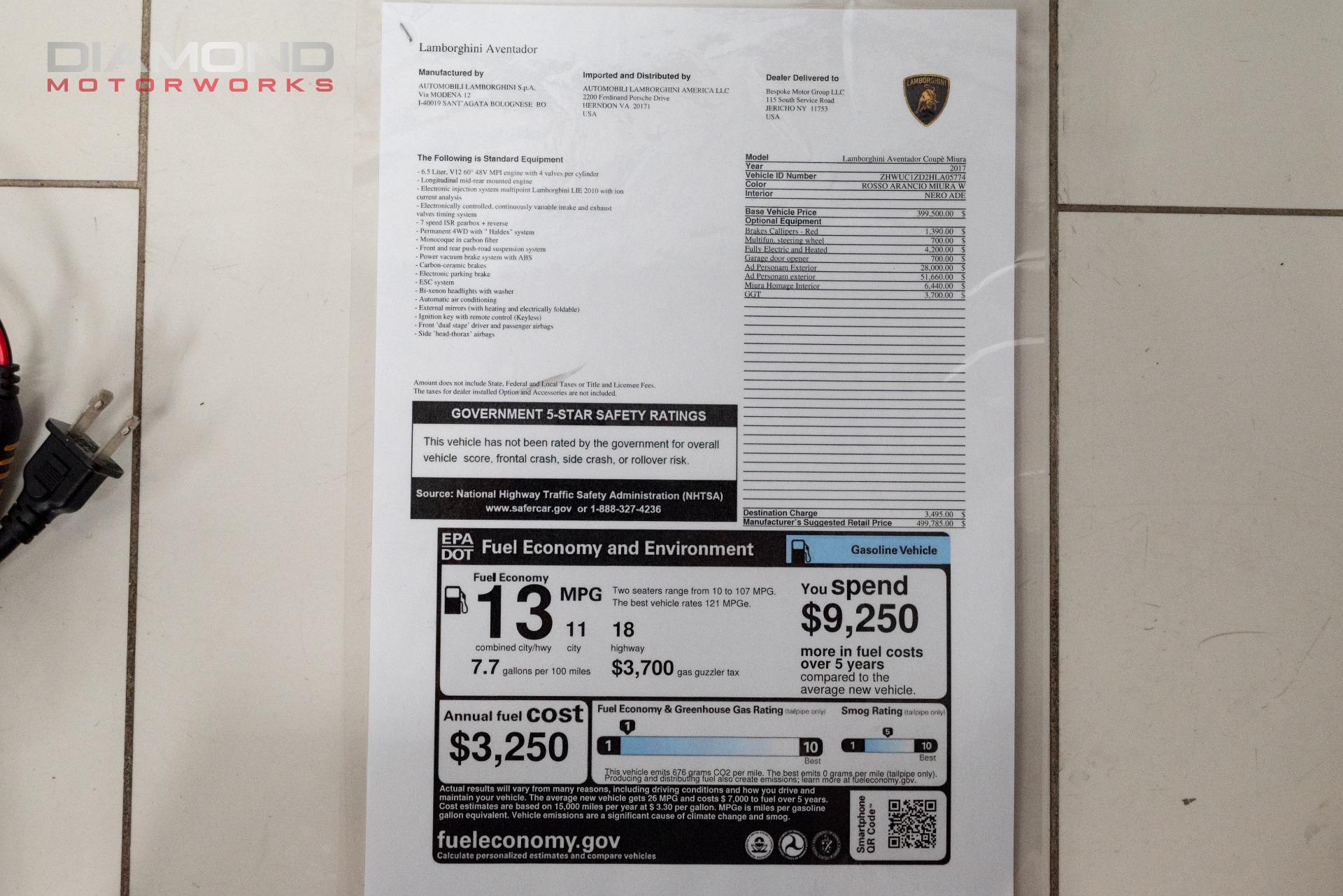 2017 LAMBORGHINI AVENTADOR - Image 140