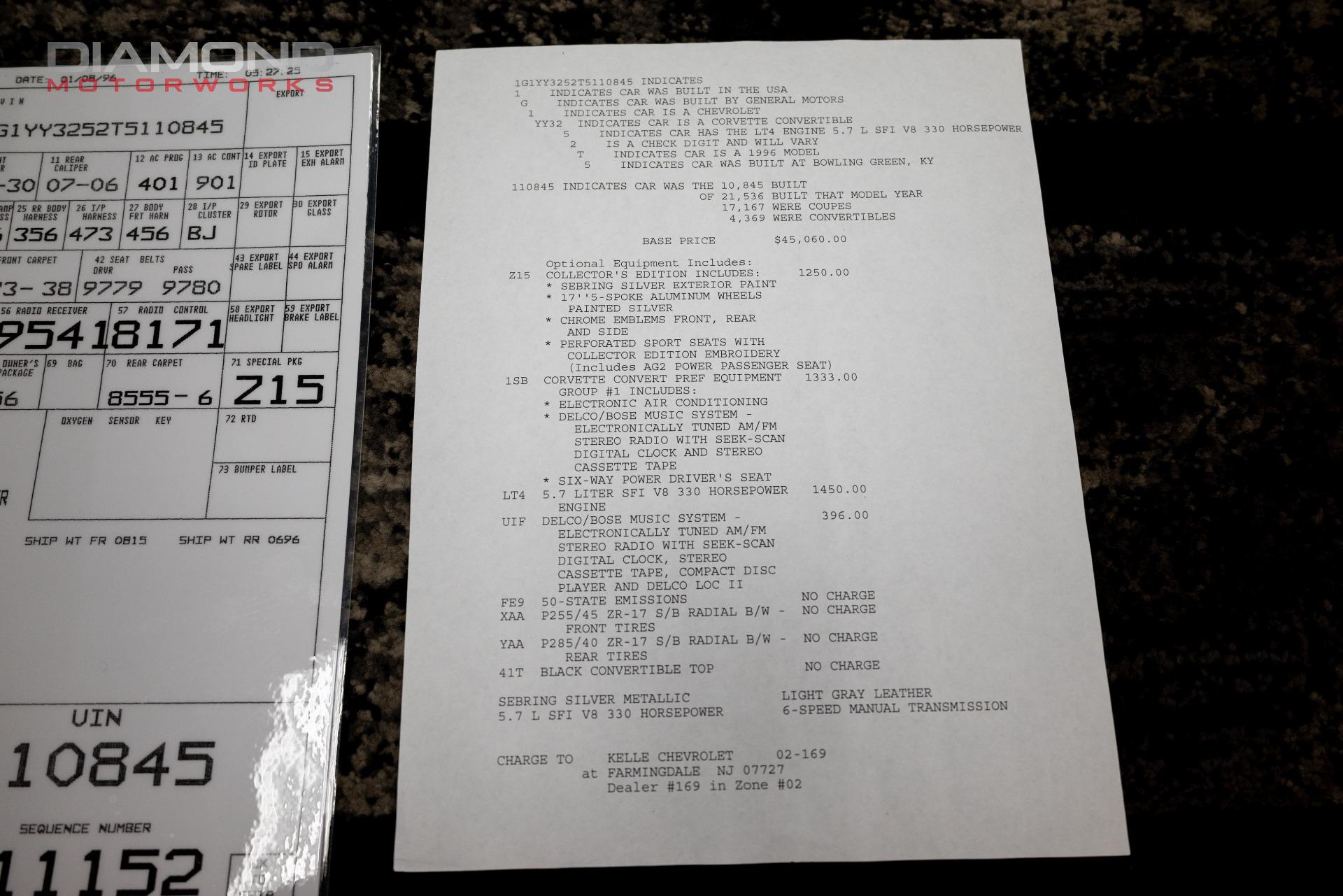 1996 CHEVROLET CORVETTE - Image 105