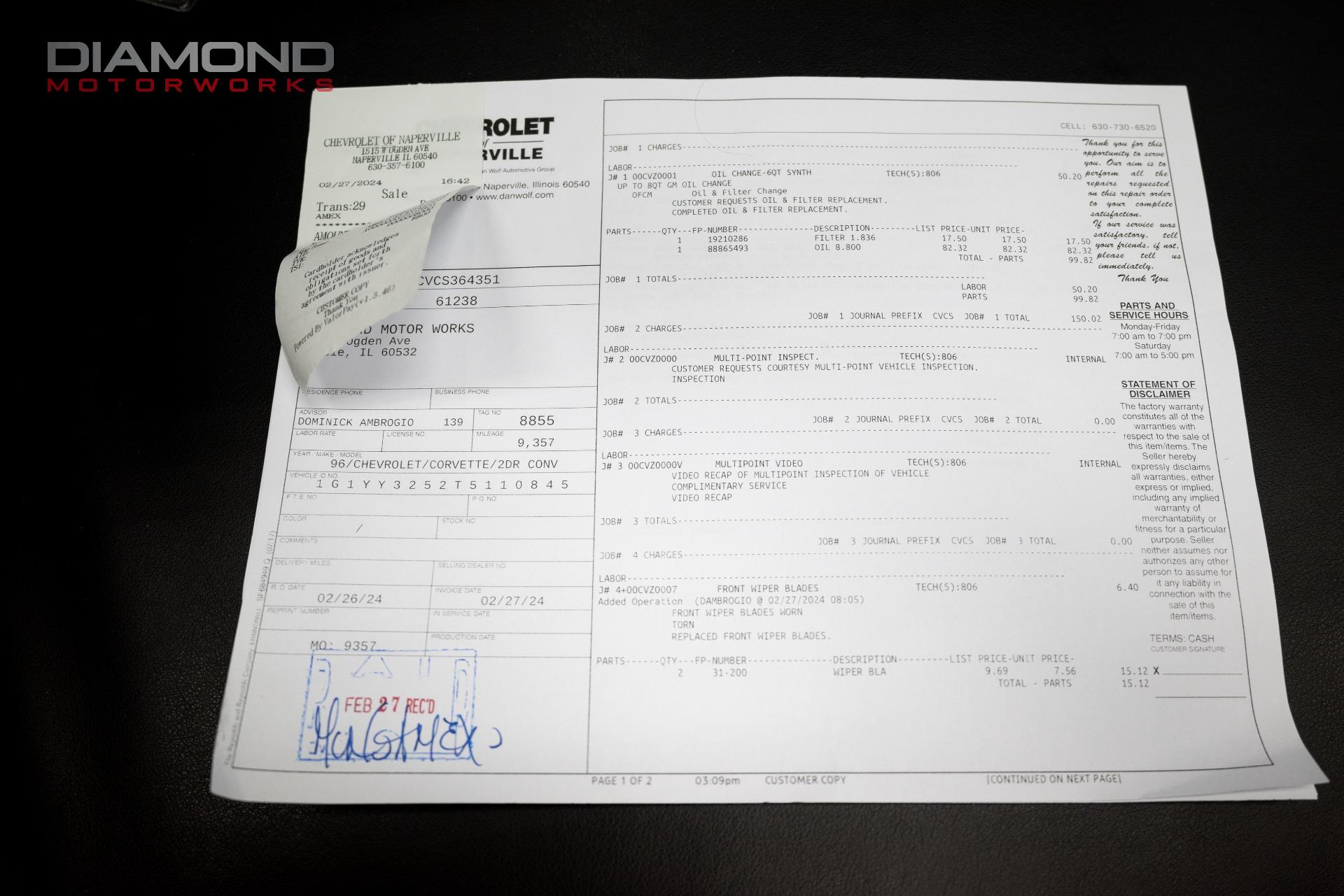 1996 CHEVROLET CORVETTE - Image 110