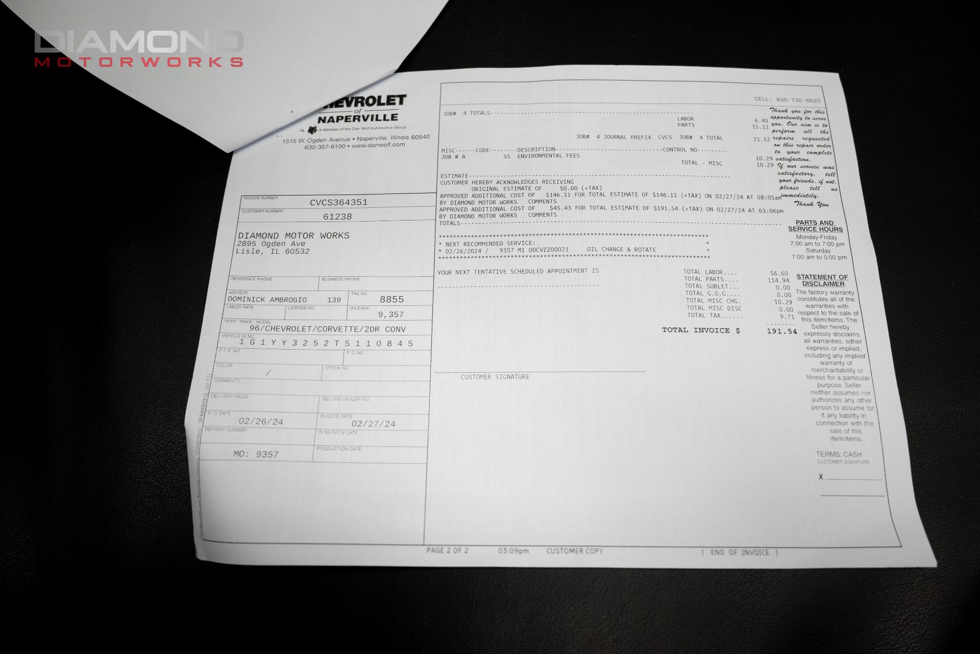 1996 CHEVROLET CORVETTE - Image 111