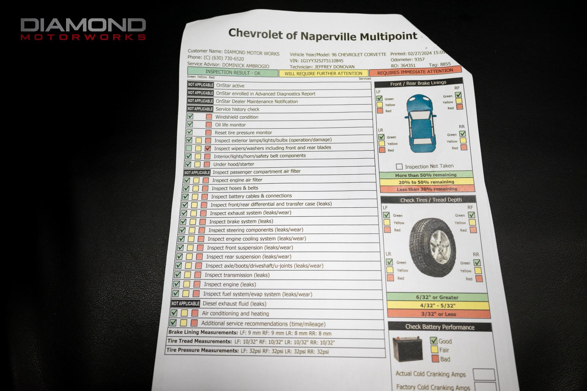 1996 CHEVROLET CORVETTE - Image 112