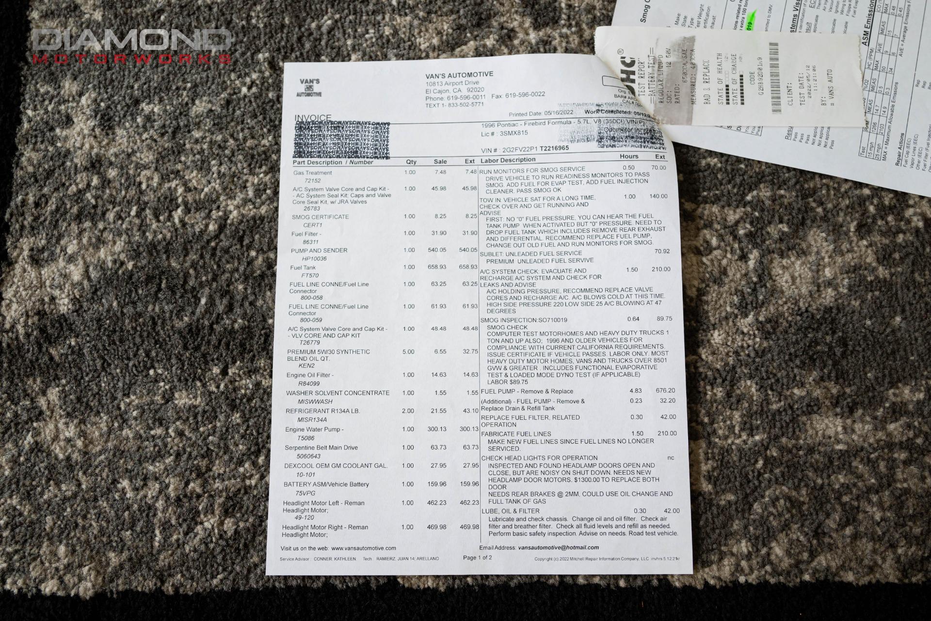 1996 PONTIAC FIREBIRD - Image 136