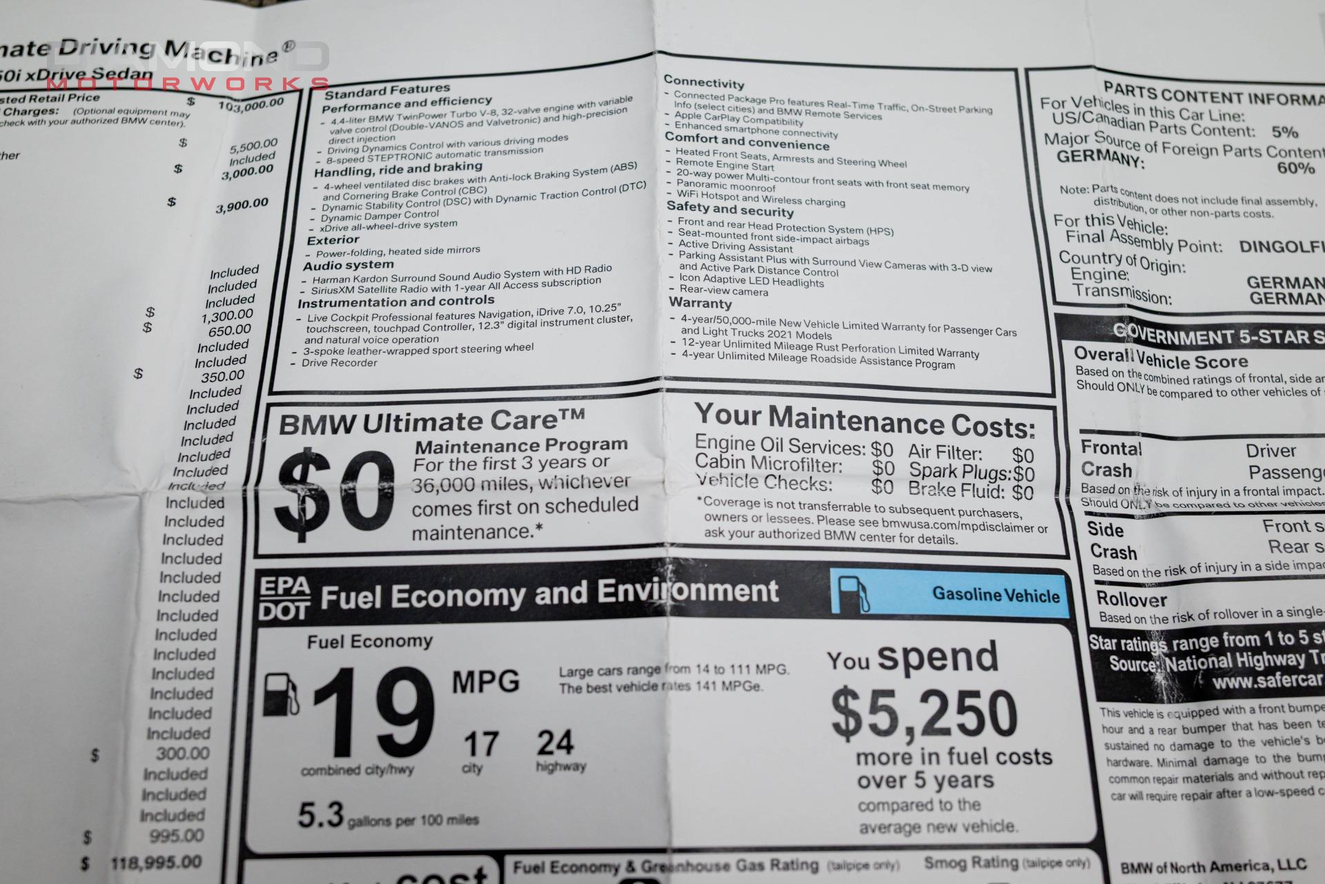 2021 BMW 750I - Image 156