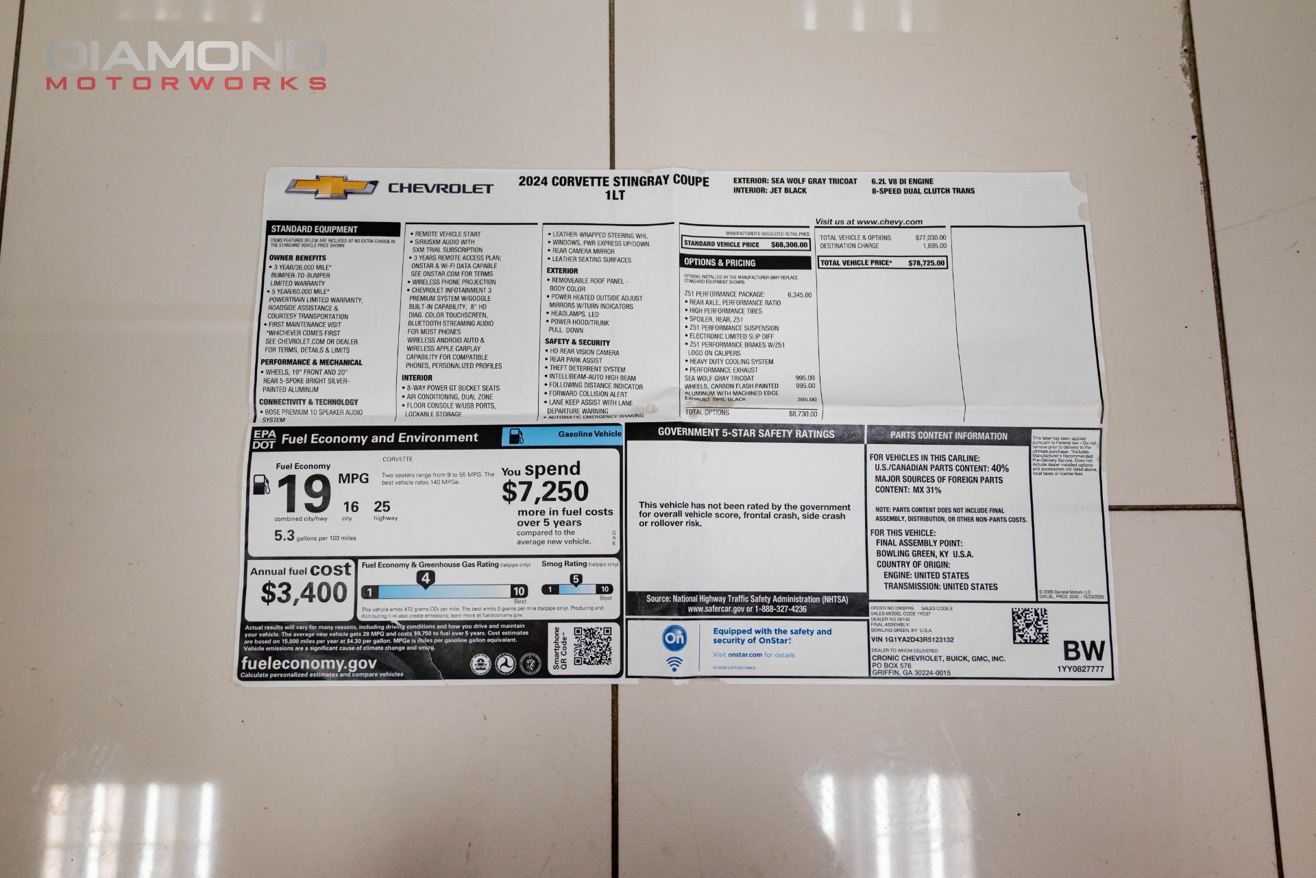 2024 CHEVROLET CORVETTE - Image 130