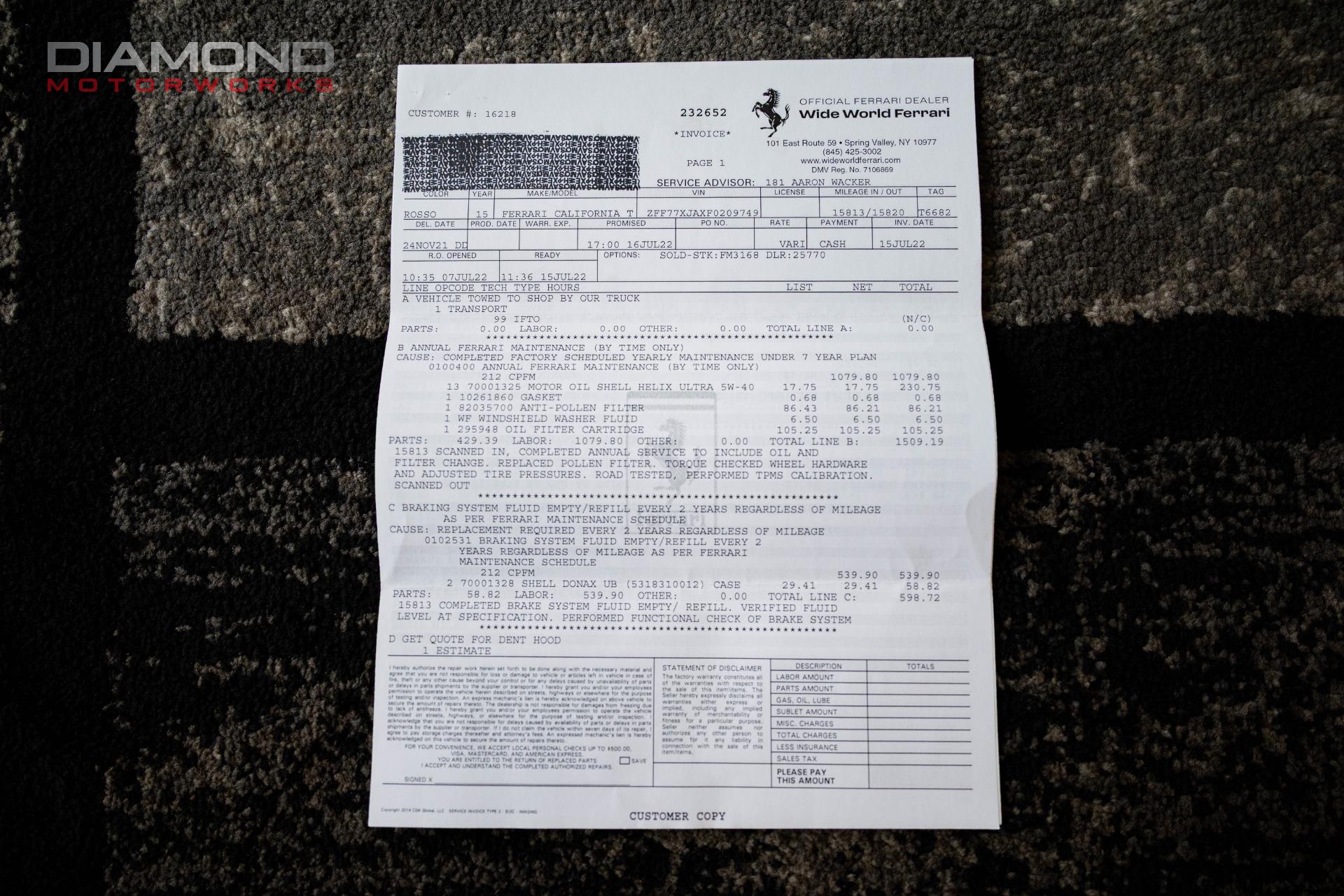 2015 FERRARI CALIFORNIA T - Image 150