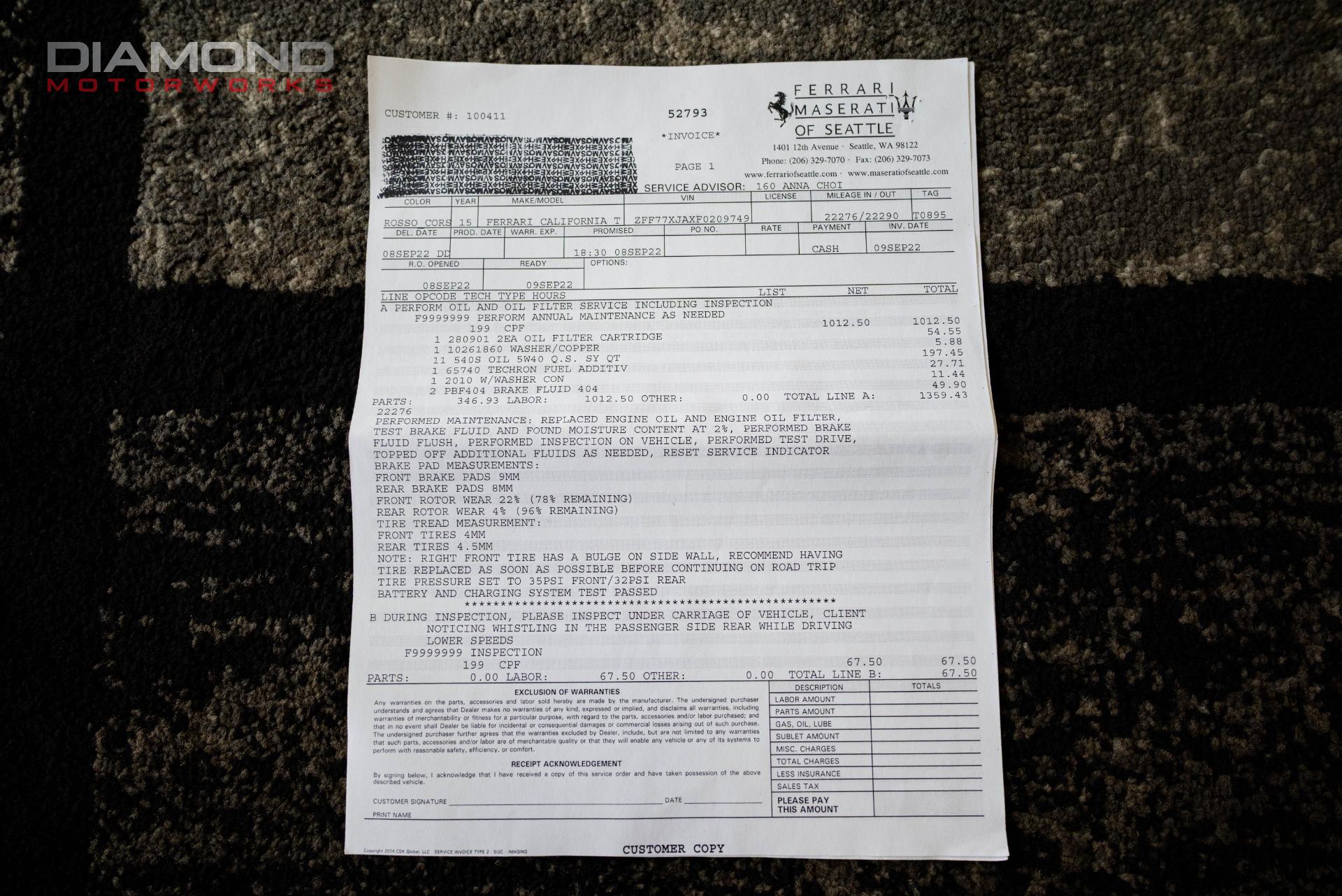 2015 FERRARI CALIFORNIA T - Image 157