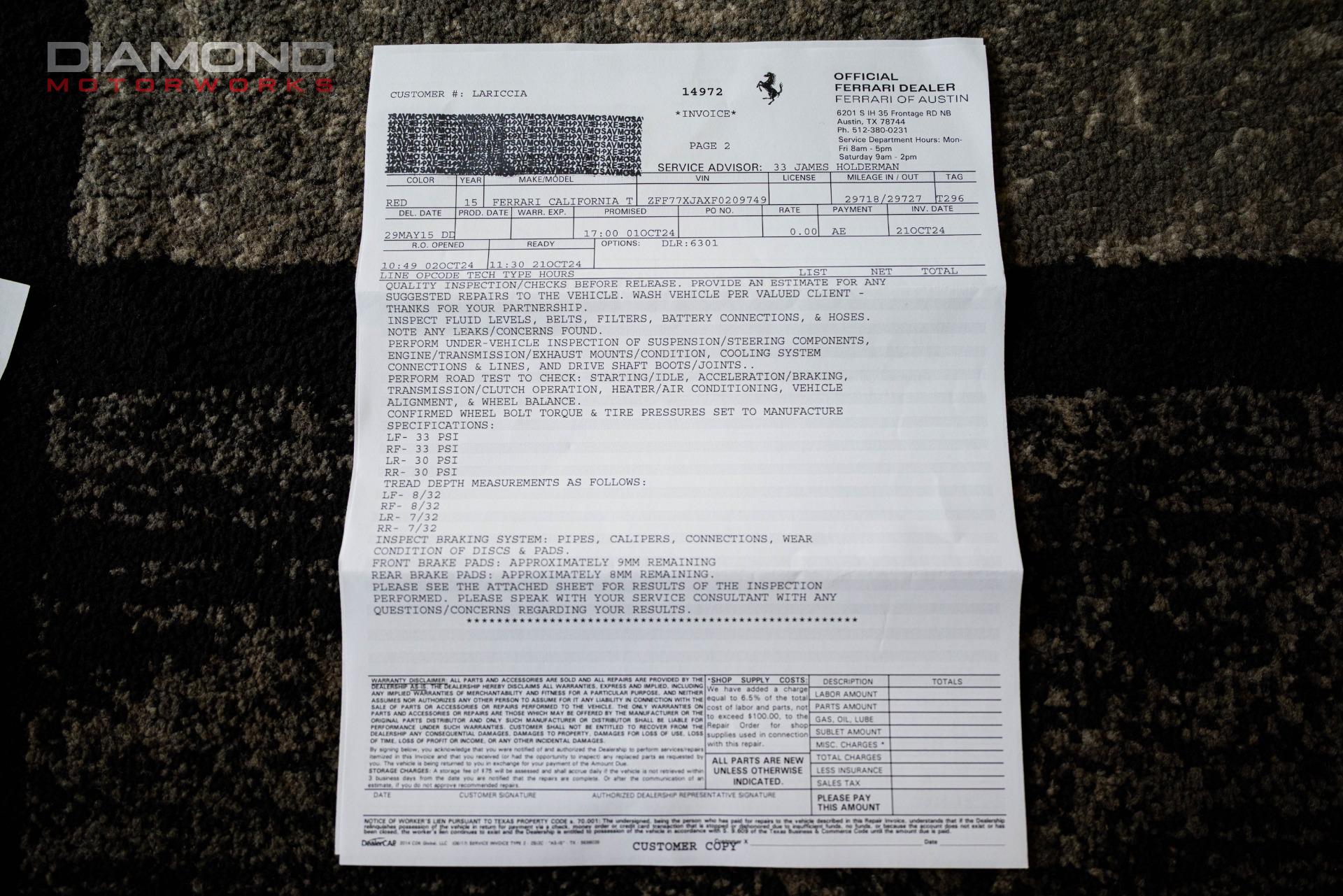 2015 FERRARI CALIFORNIA T - Image 160