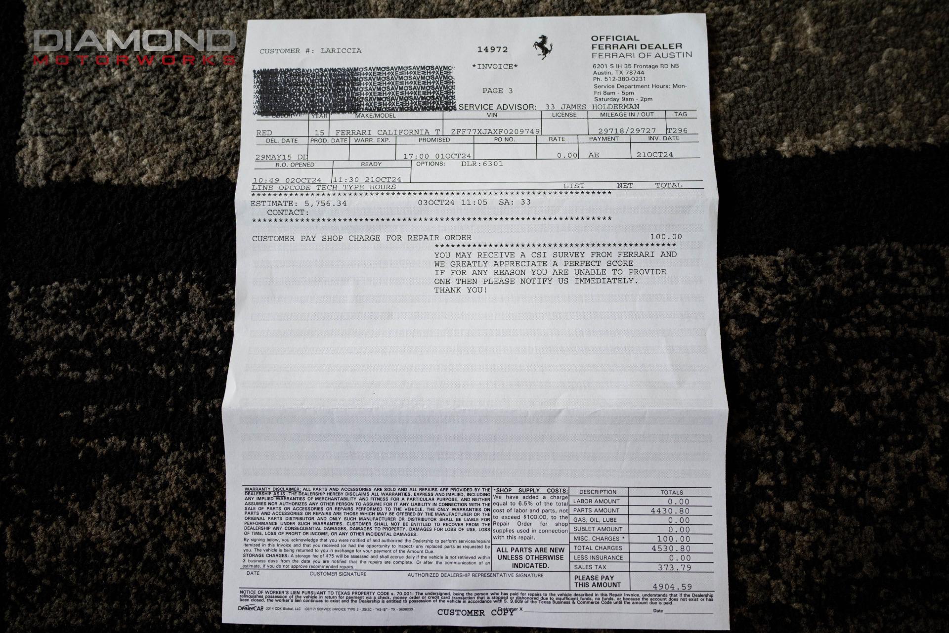 2015 FERRARI CALIFORNIA T - Image 161