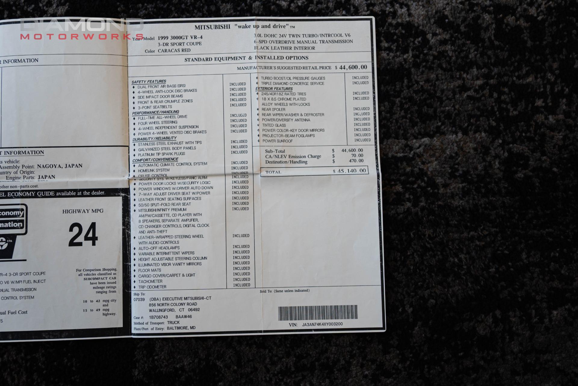 1999 MITSUBISHI 3000GT - Image 156