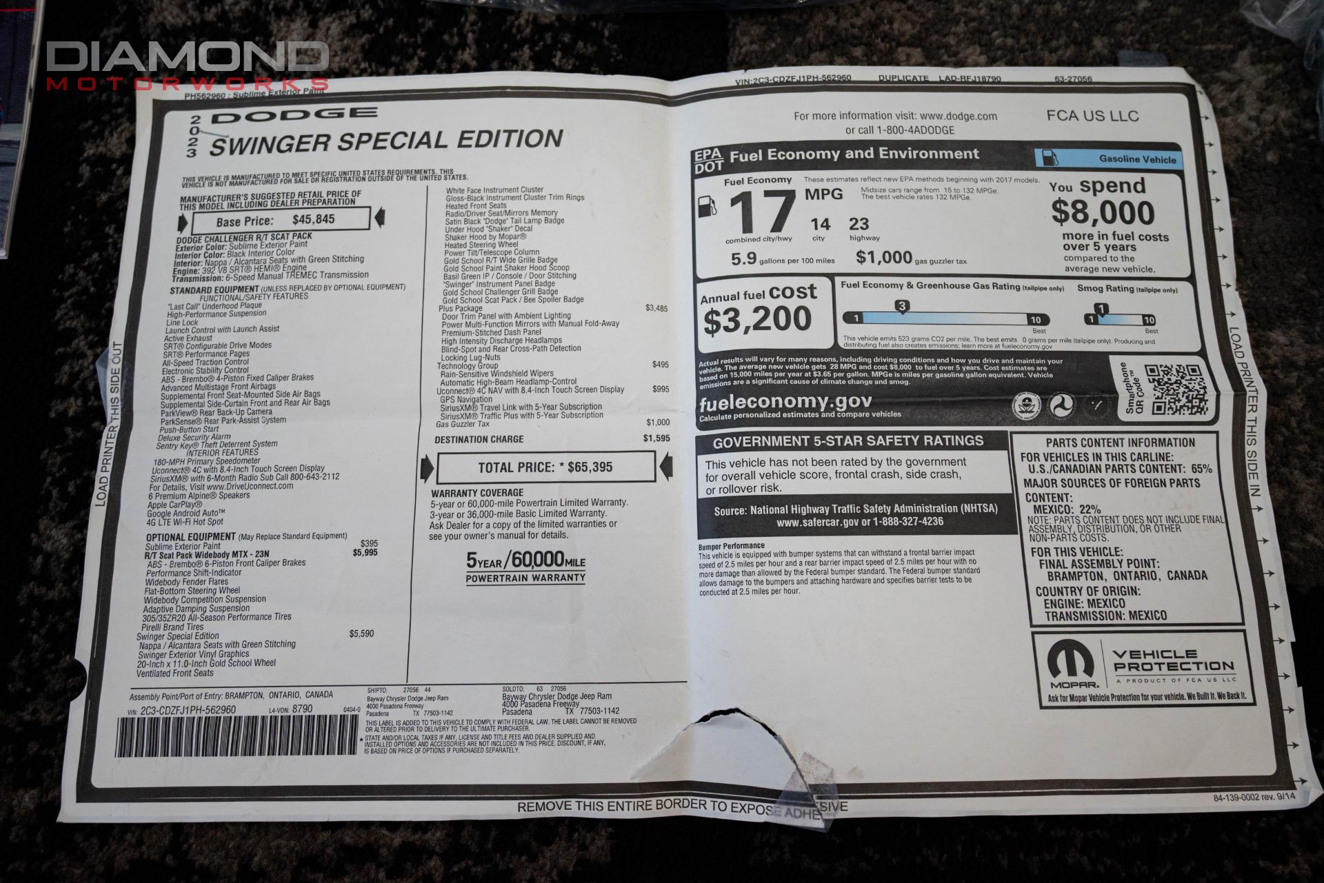 2023 DODGE CHALLENGER - Image 112