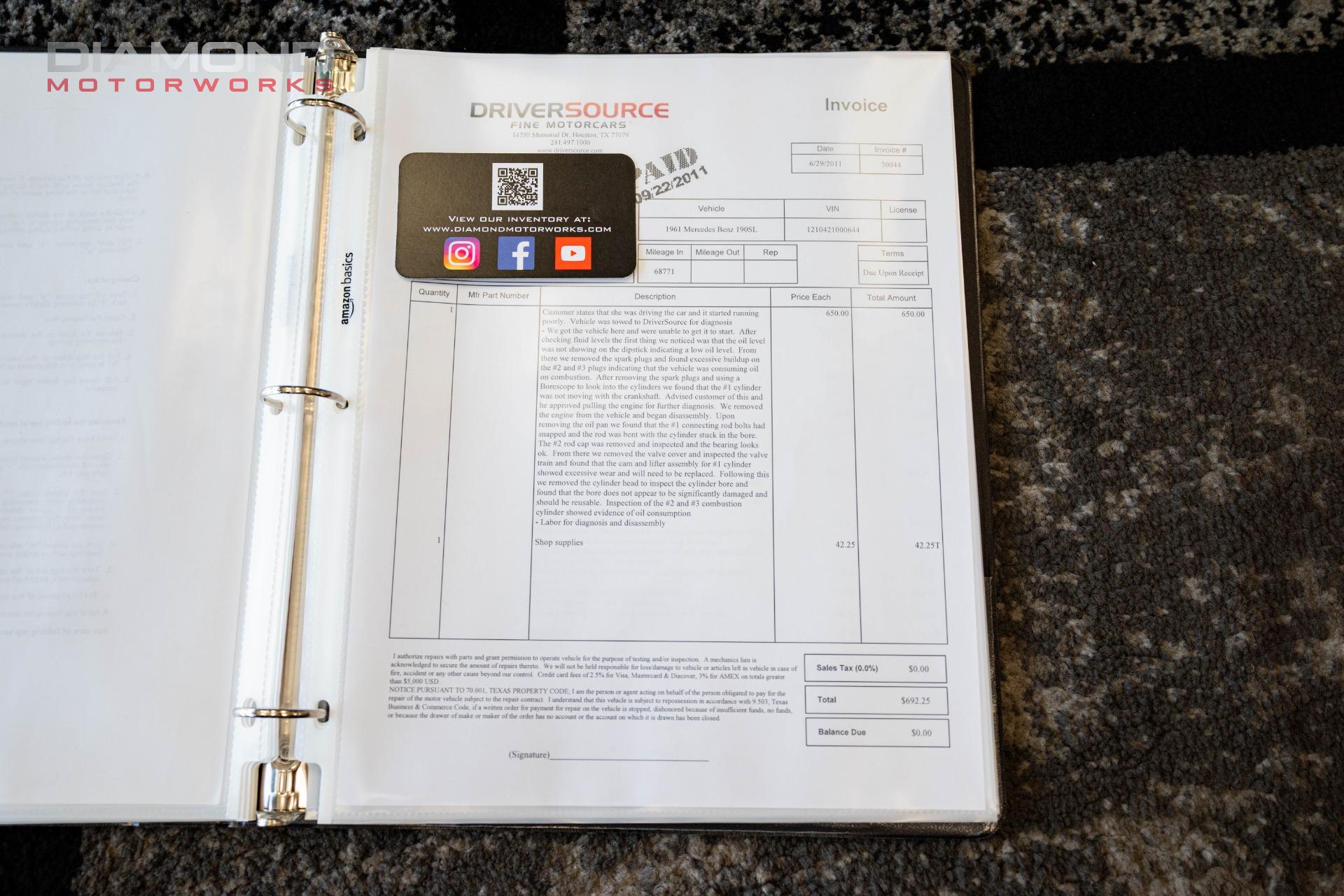 1961 MERCEDES BENZ 190SL - Image 141