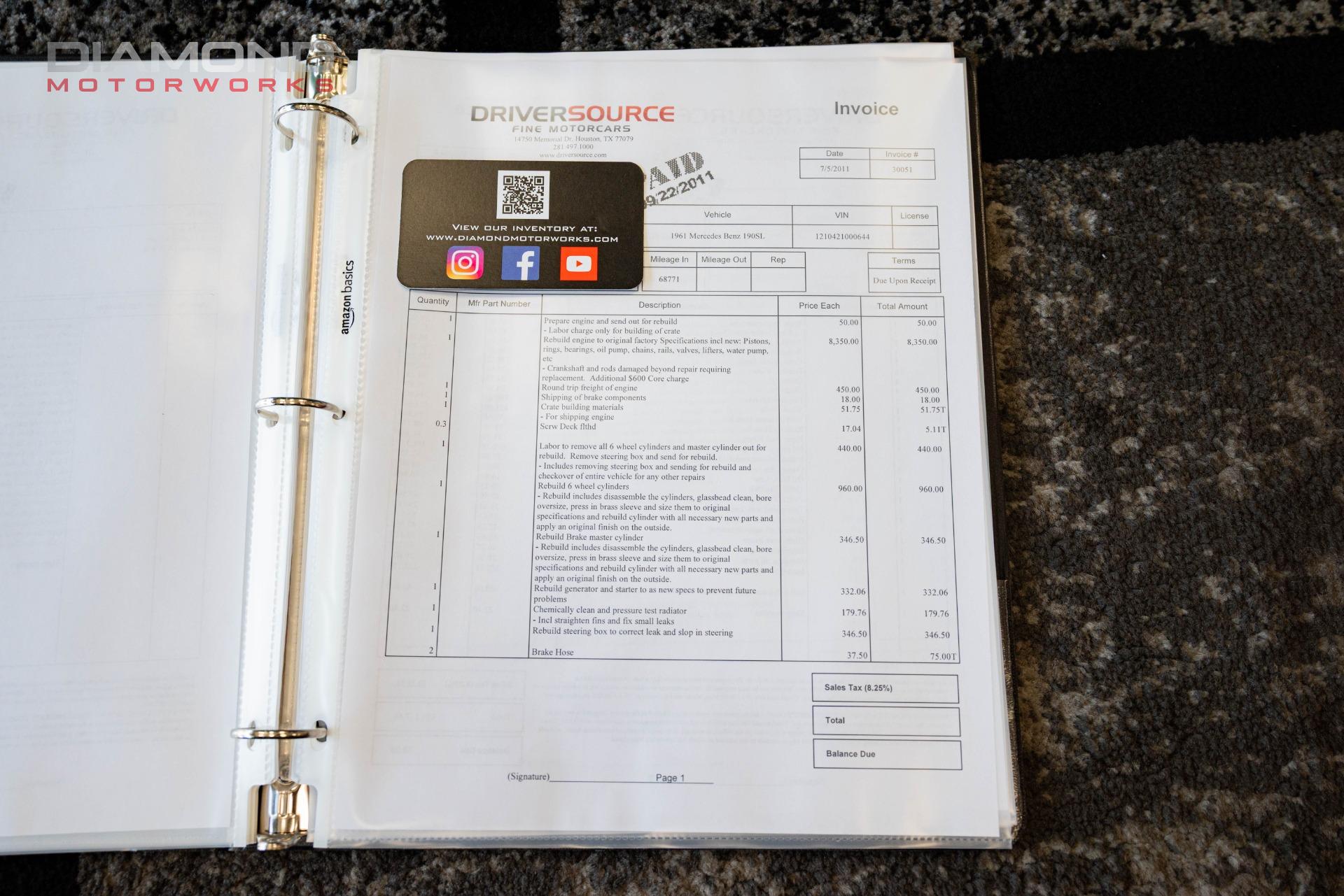 1961 MERCEDES BENZ 190SL - Image 142