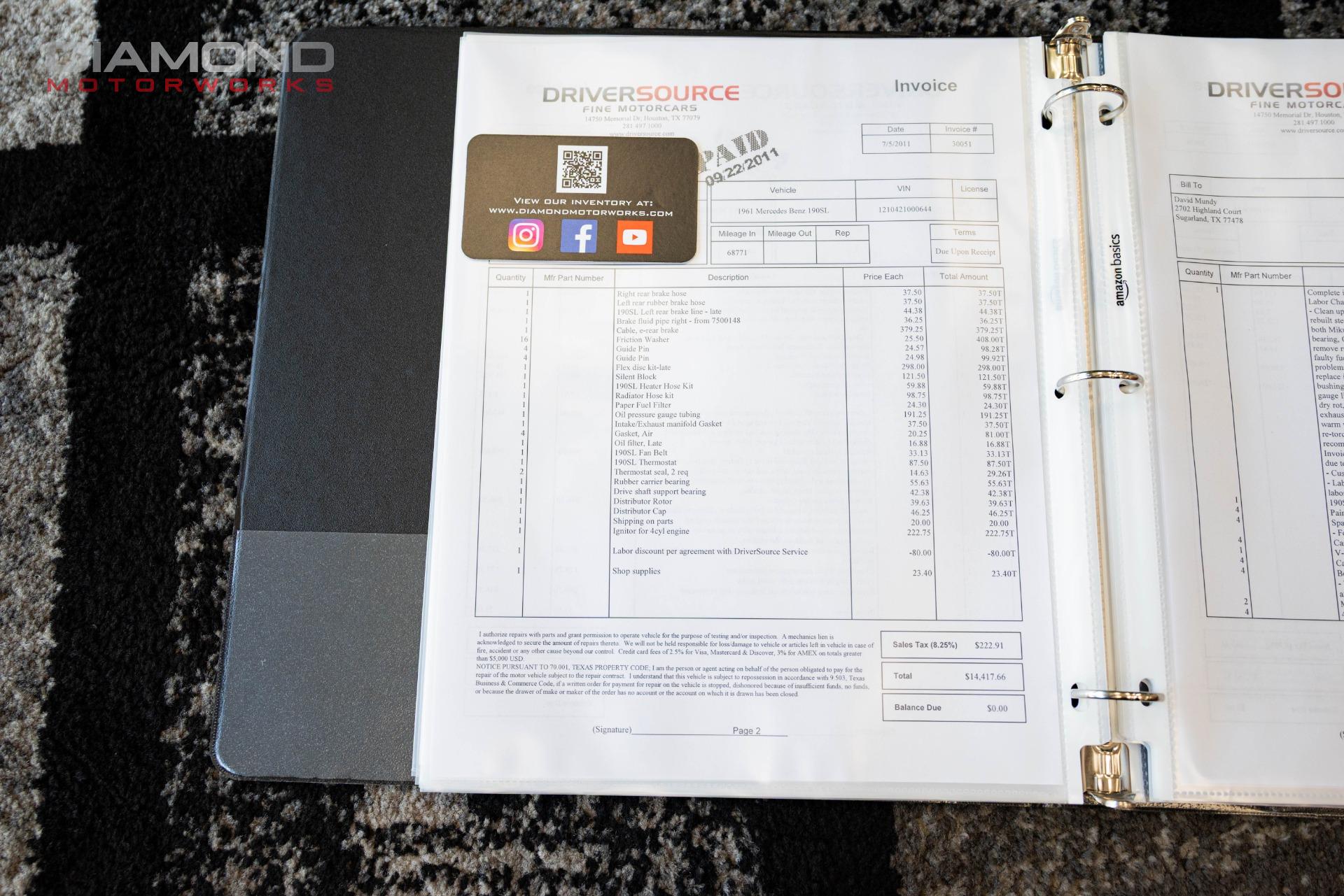 1961 MERCEDES BENZ 190SL - Image 143