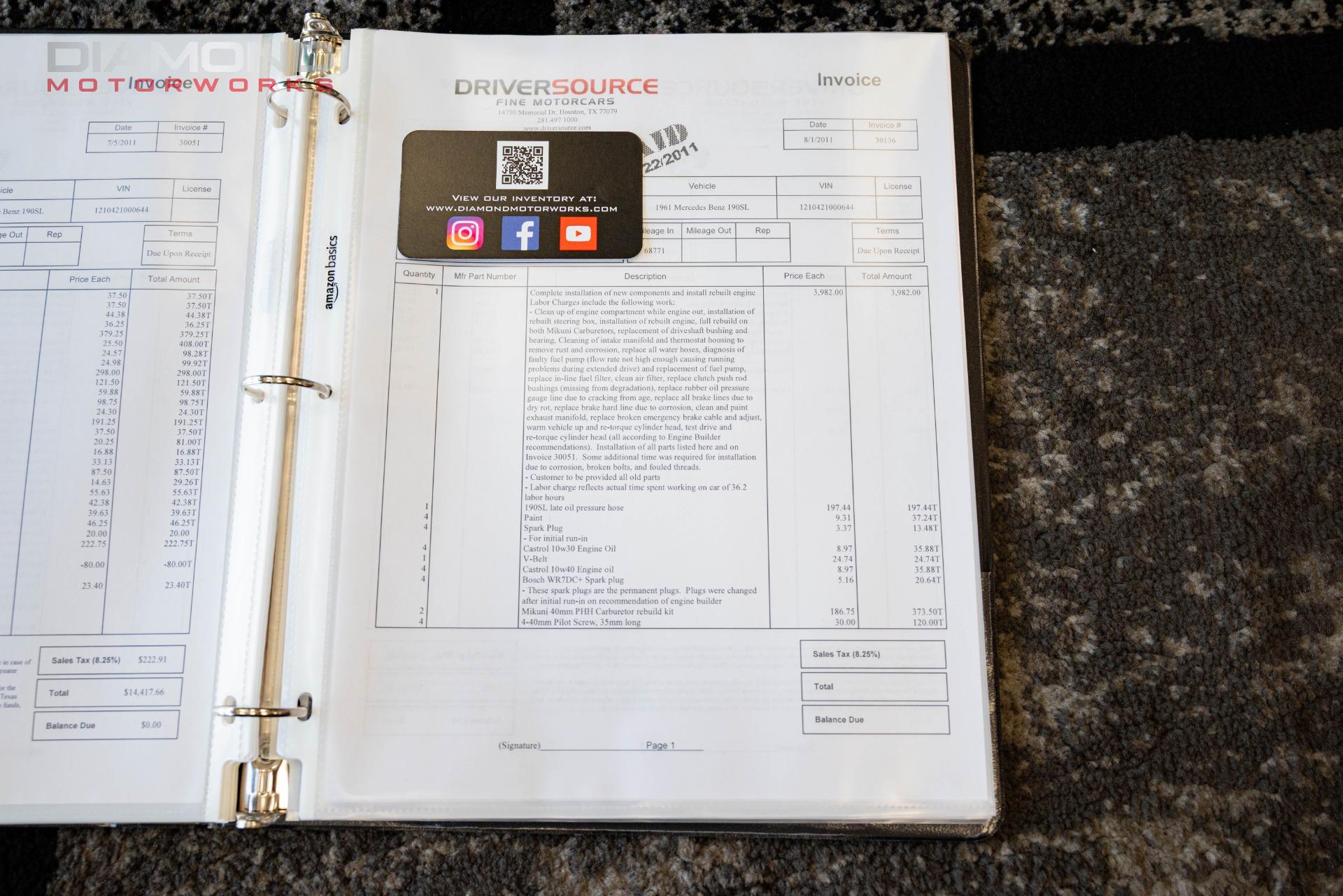 1961 MERCEDES BENZ 190SL - Image 144