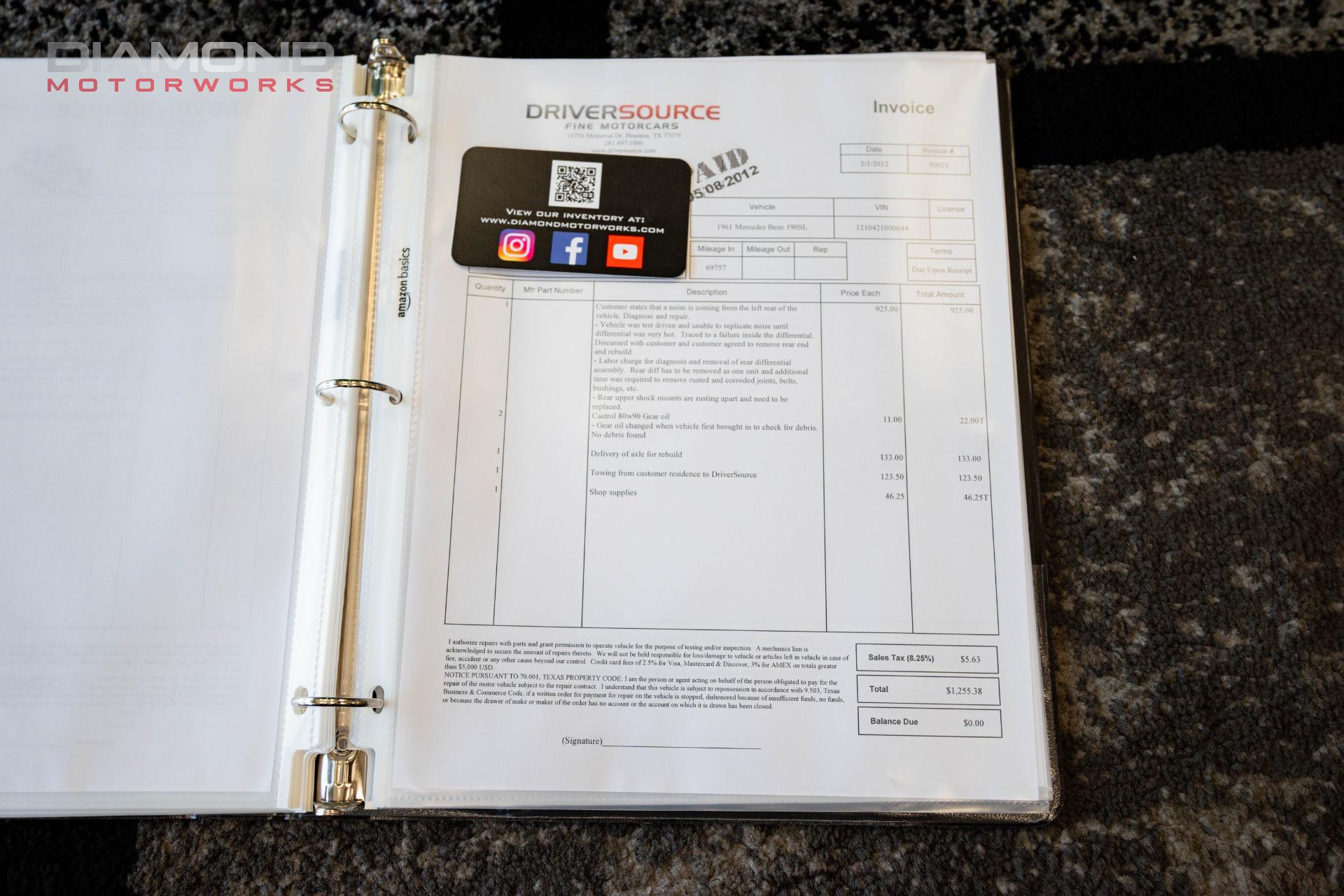 1961 MERCEDES BENZ 190SL - Image 147