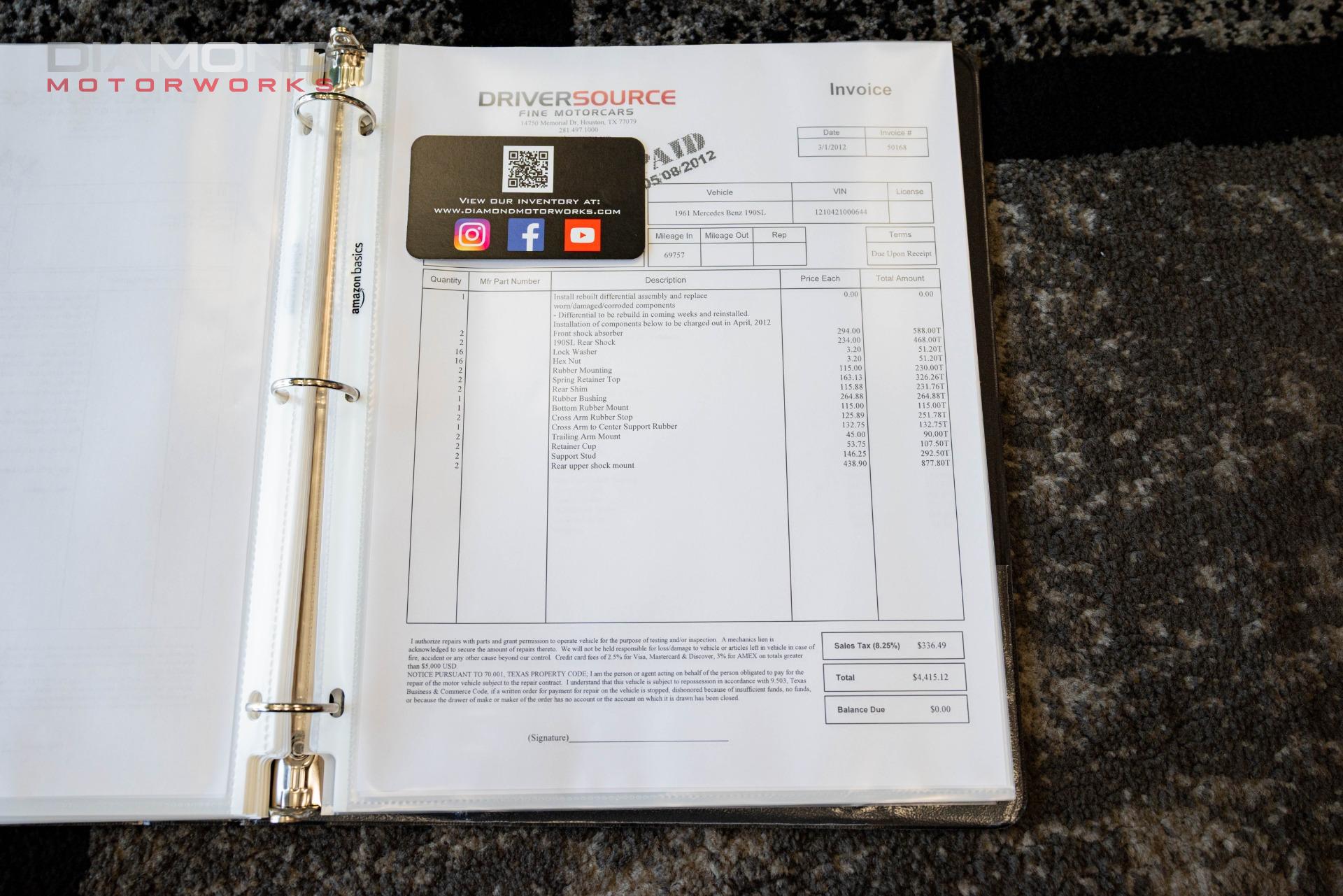 1961 MERCEDES BENZ 190SL - Image 148