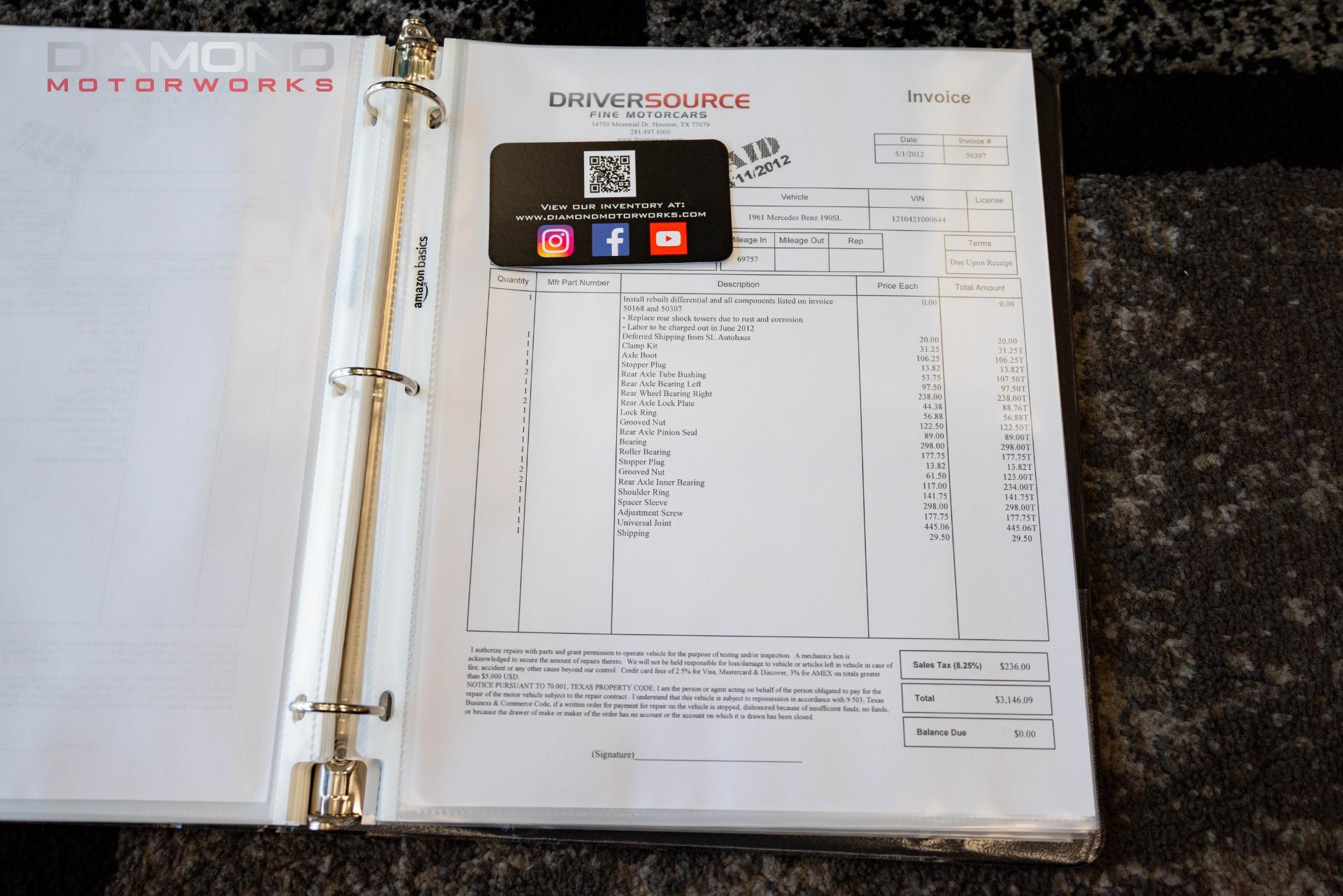 1961 MERCEDES BENZ 190SL - Image 149