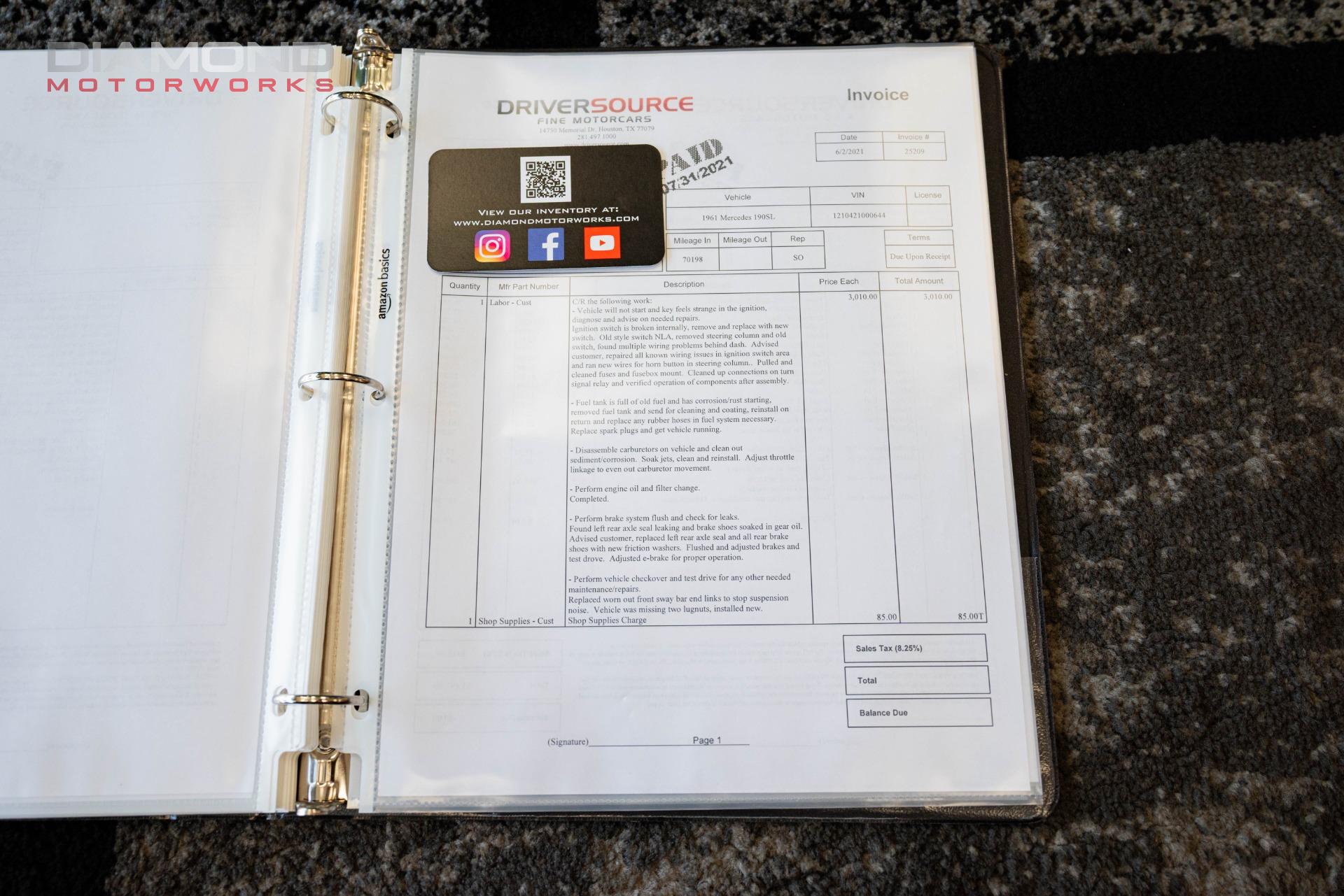 1961 MERCEDES BENZ 190SL - Image 152