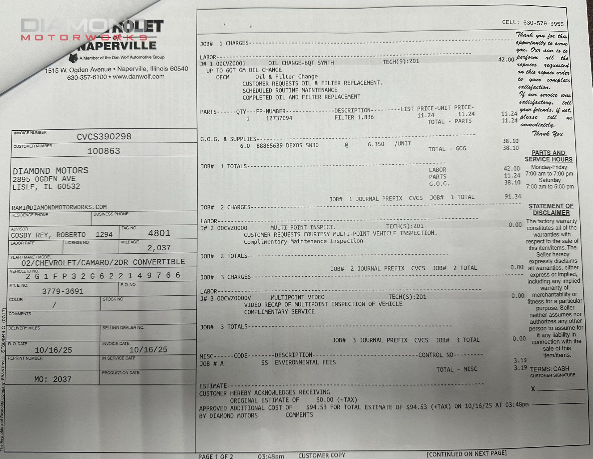 2002 CHEVROLET CAMARO - Image 142