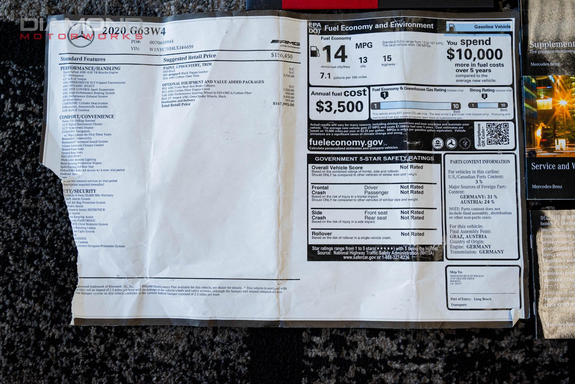 2020 MERCEDES-BENZ G-CLASS - Image 168