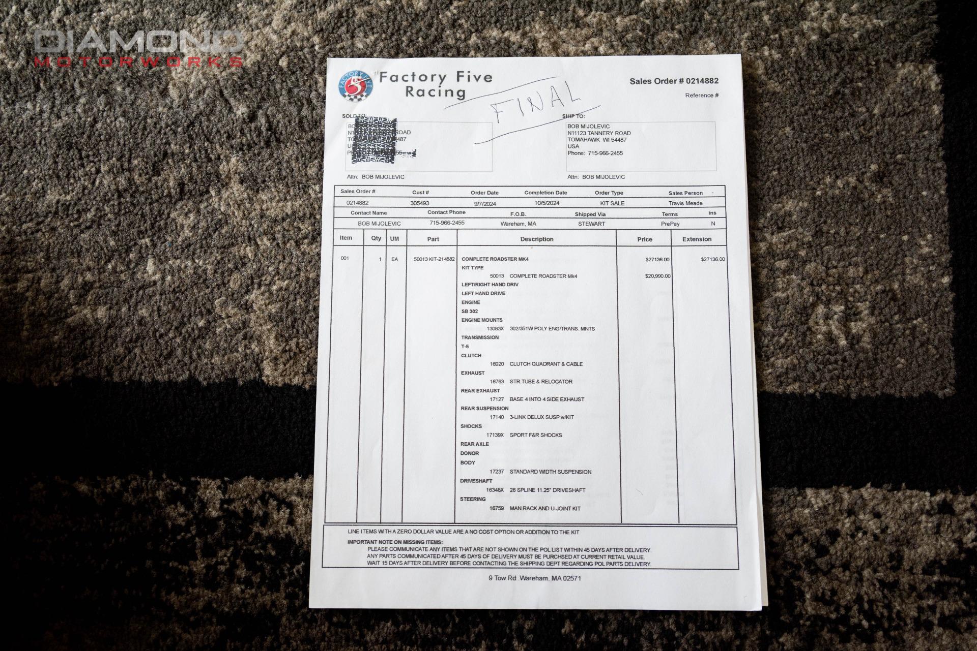 1965 SHELBY COBRA FACTORY FIVE - Image 152