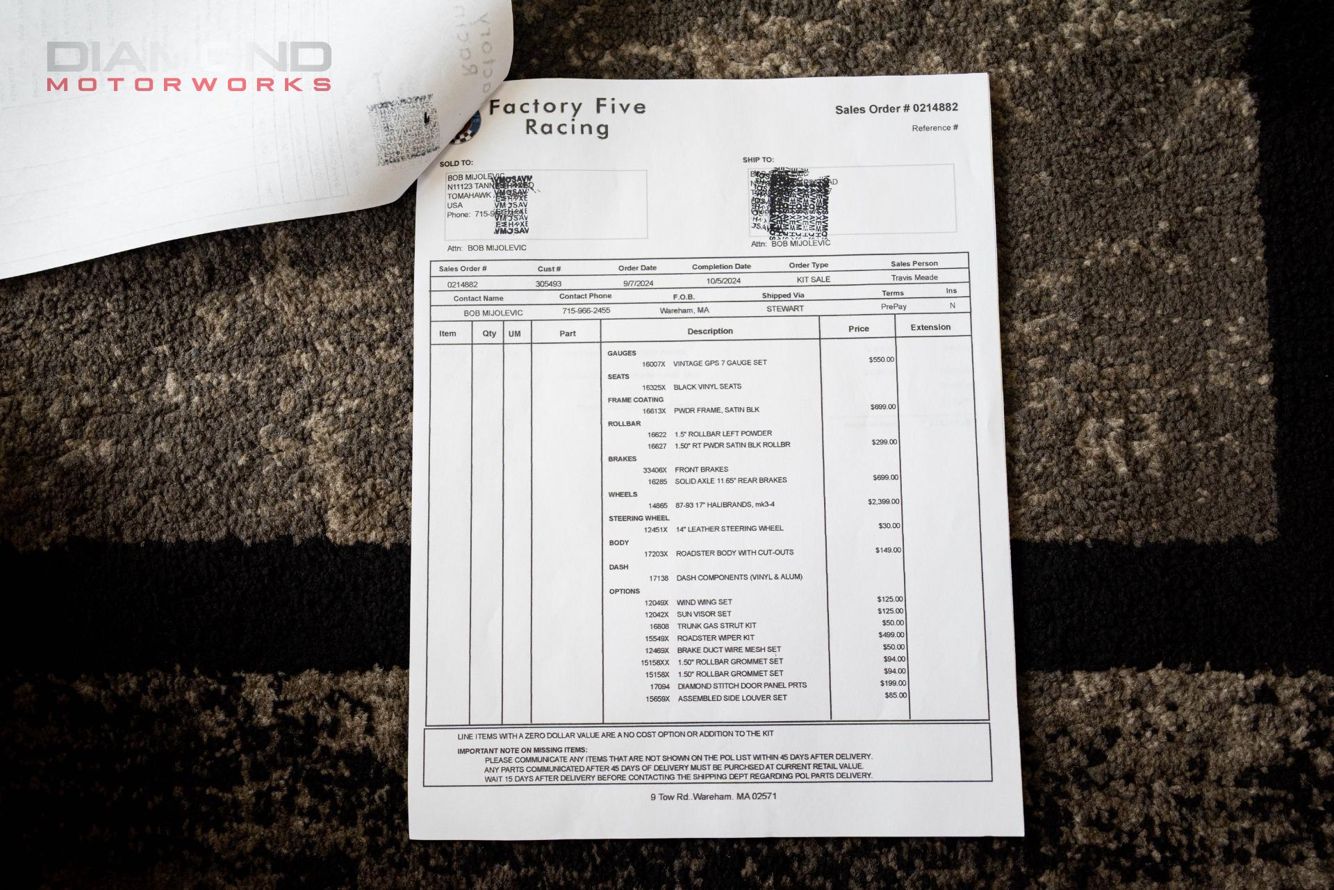 1965 SHELBY COBRA FACTORY FIVE - Image 153