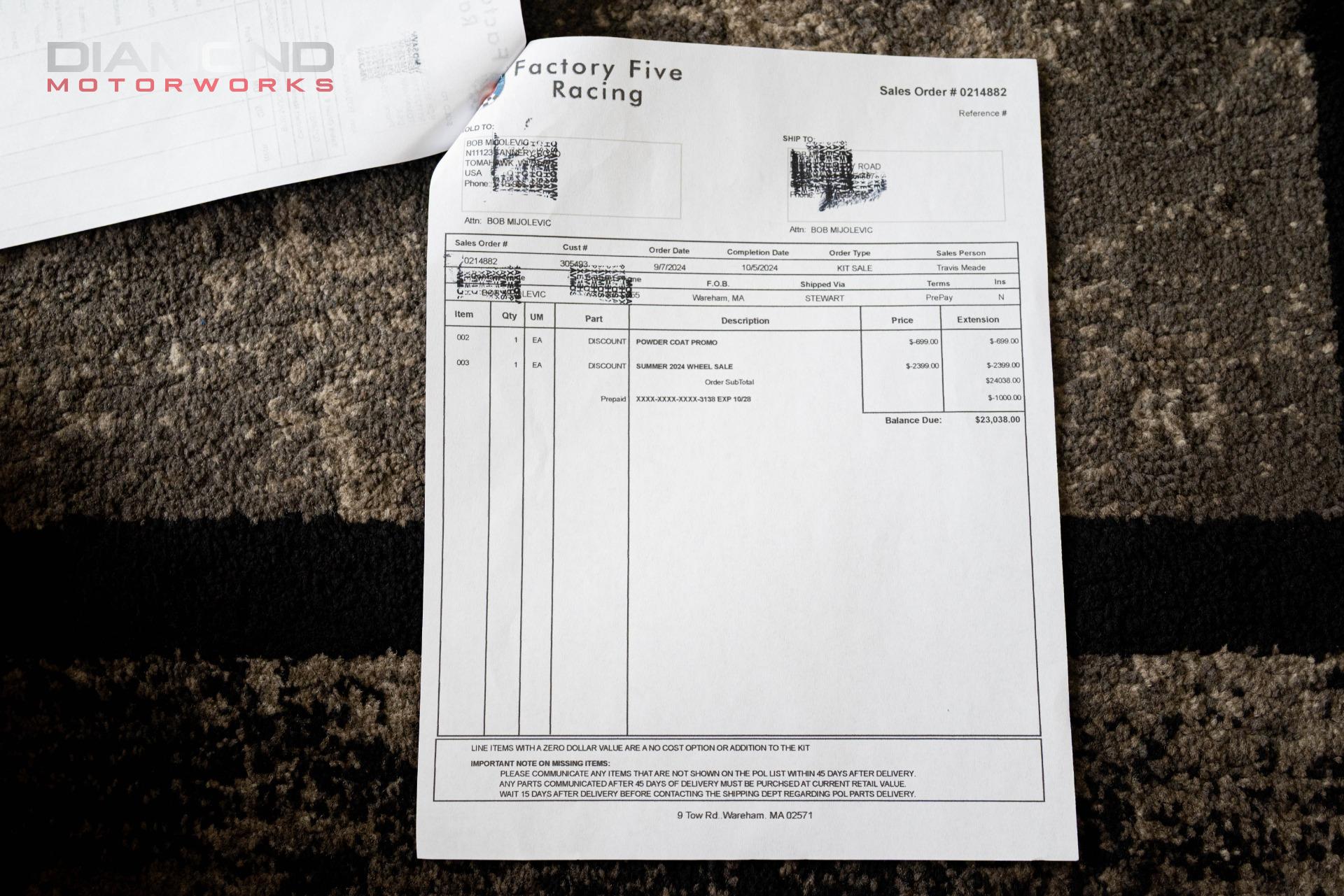 1965 SHELBY COBRA FACTORY FIVE - Image 154