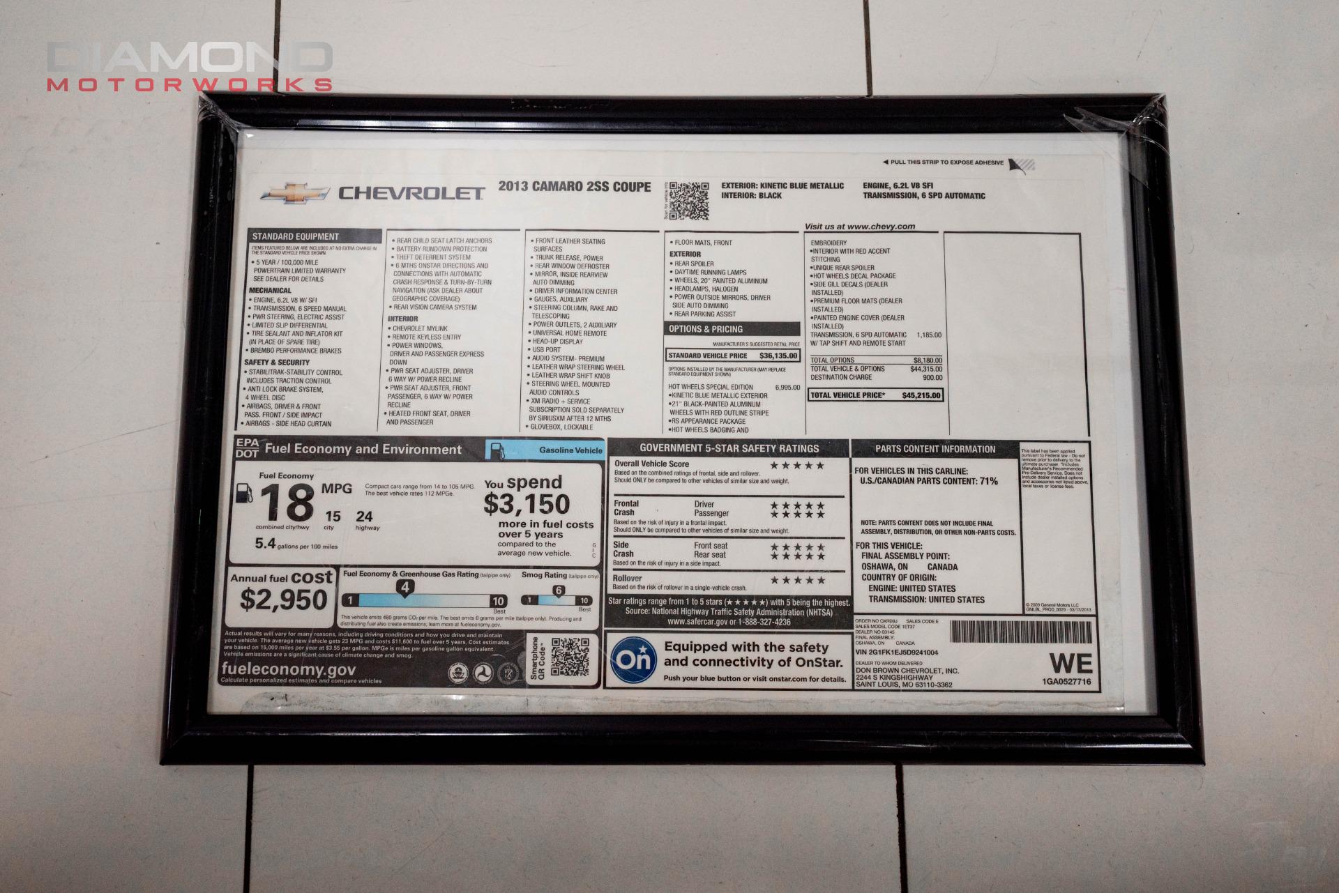 2013 CHEVROLET CAMARO - Image 134