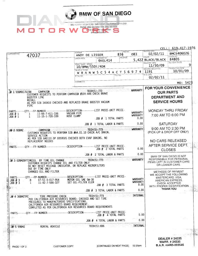 2010 BMW 550I - Image 139