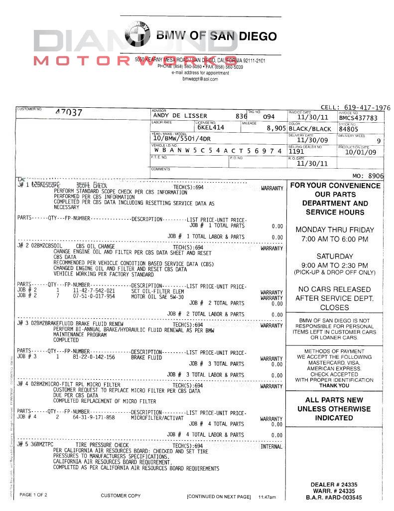 2010 BMW 550I - Image 147