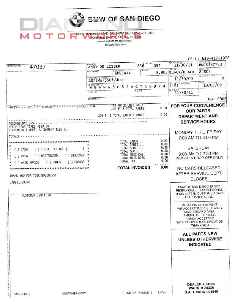 2010 BMW 550I - Image 148
