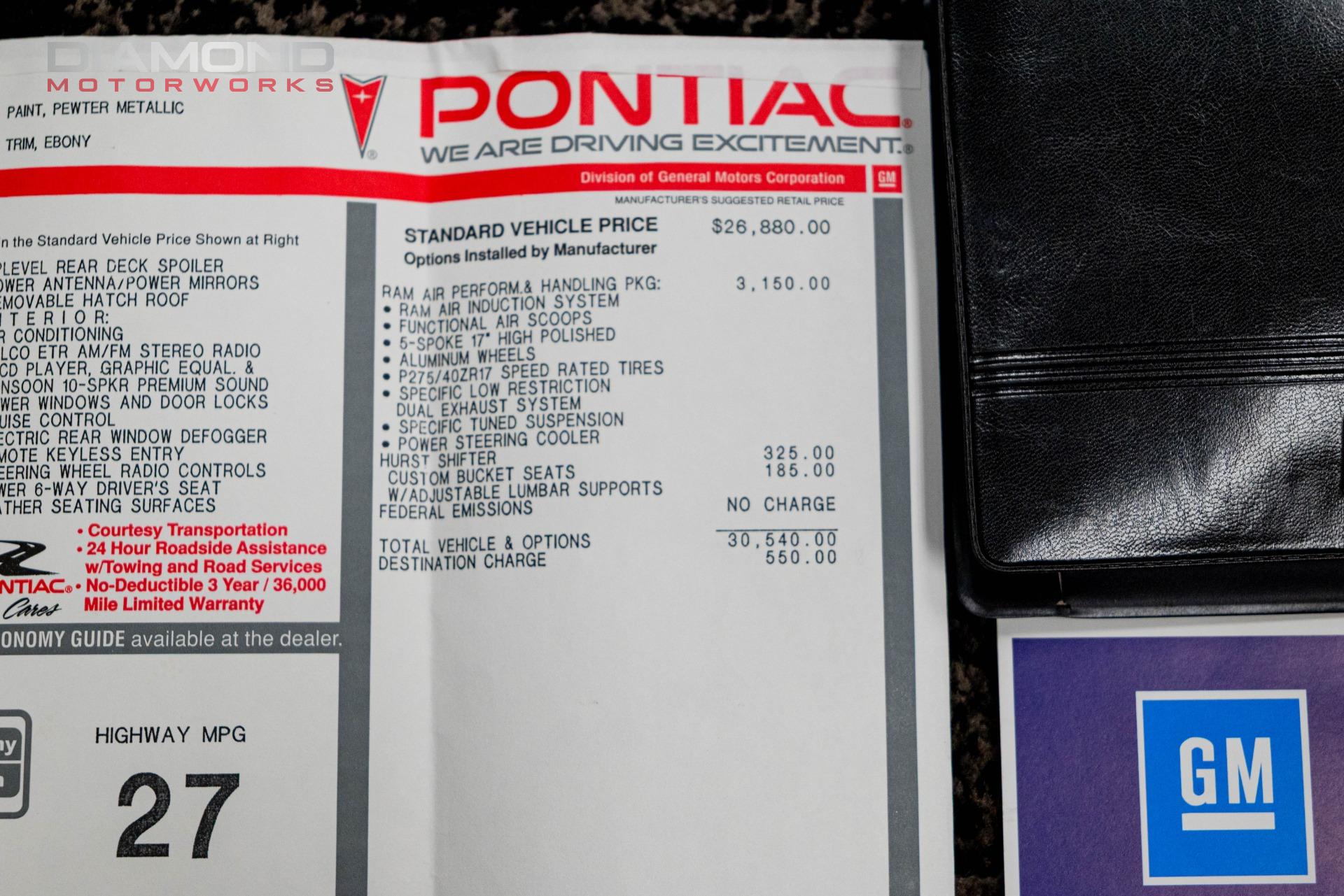 2000 PONTIAC FIREBIRD - Image 147