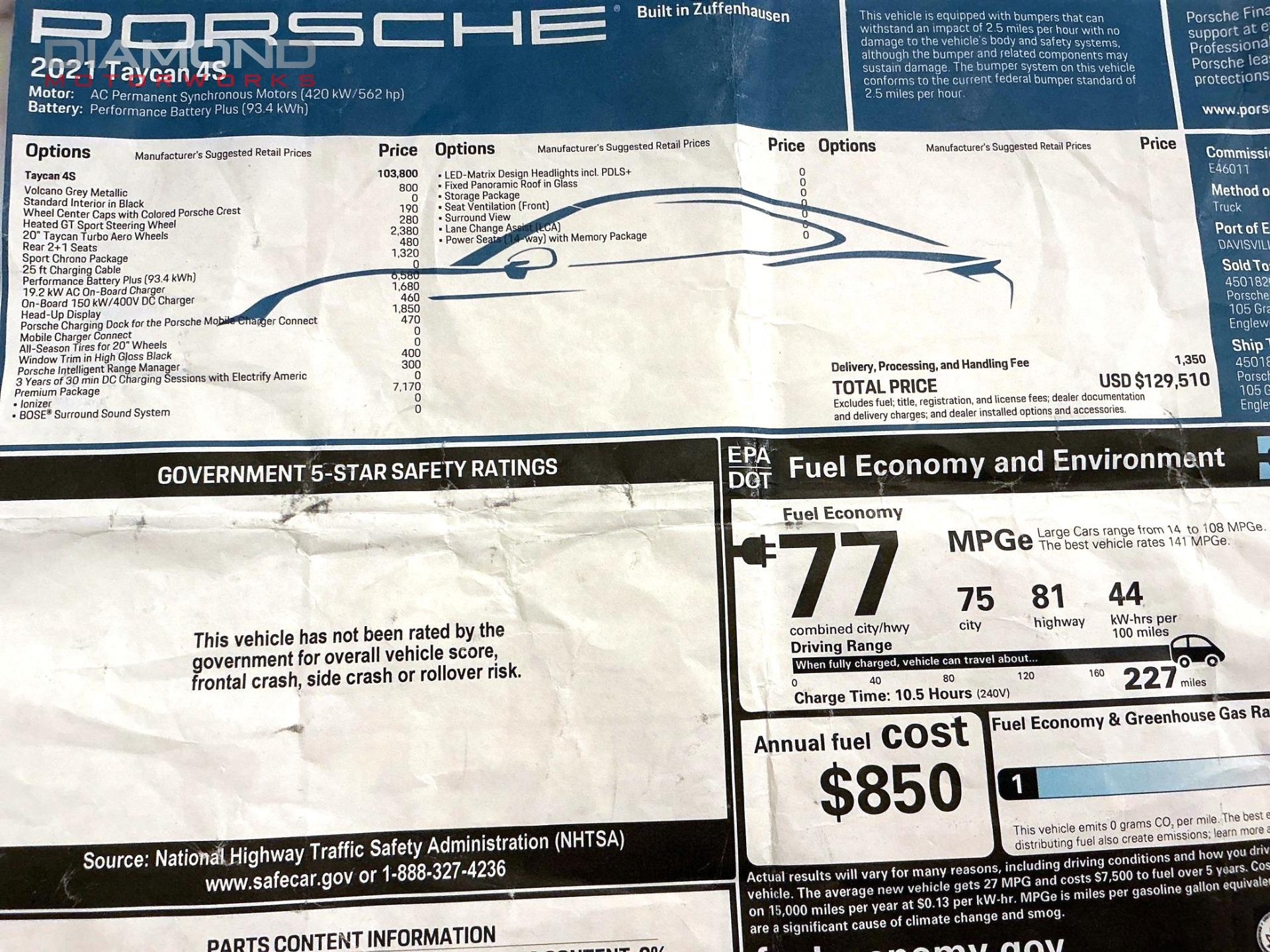 2021 PORSCHE TAYCAN - Image 135