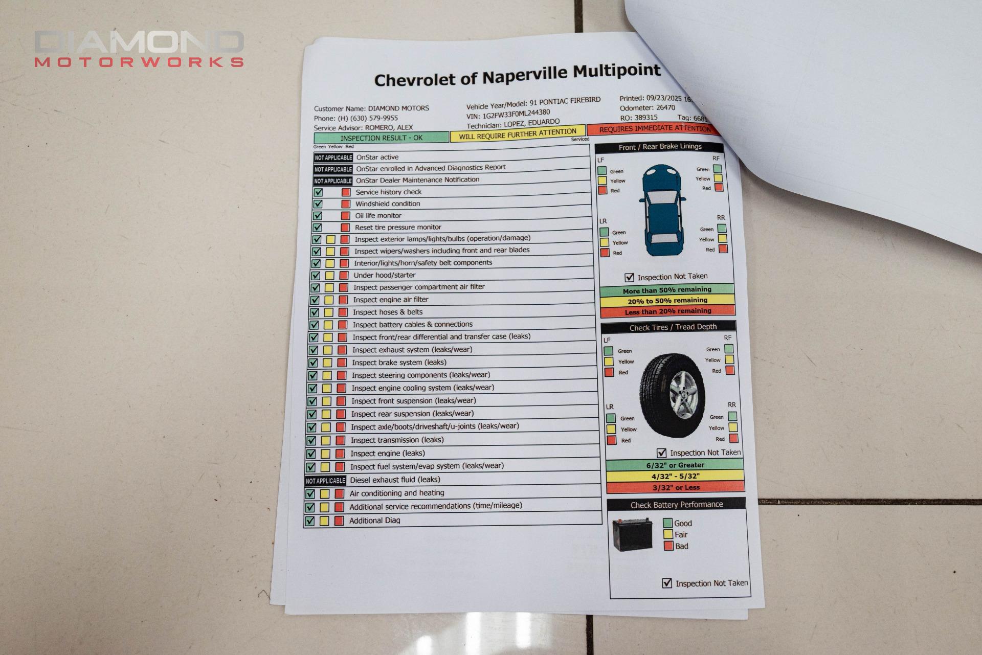 1991 PONTIAC FIREBIRD - Image 129