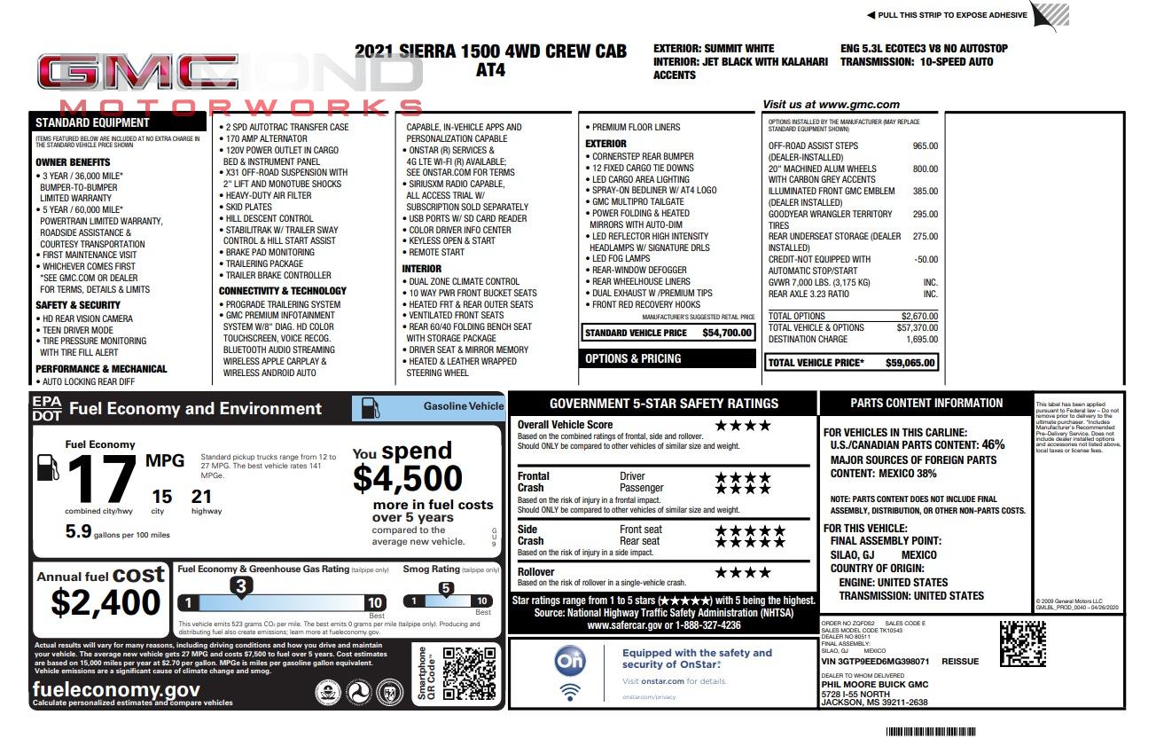 2021 GMC SIERRA - Image 130