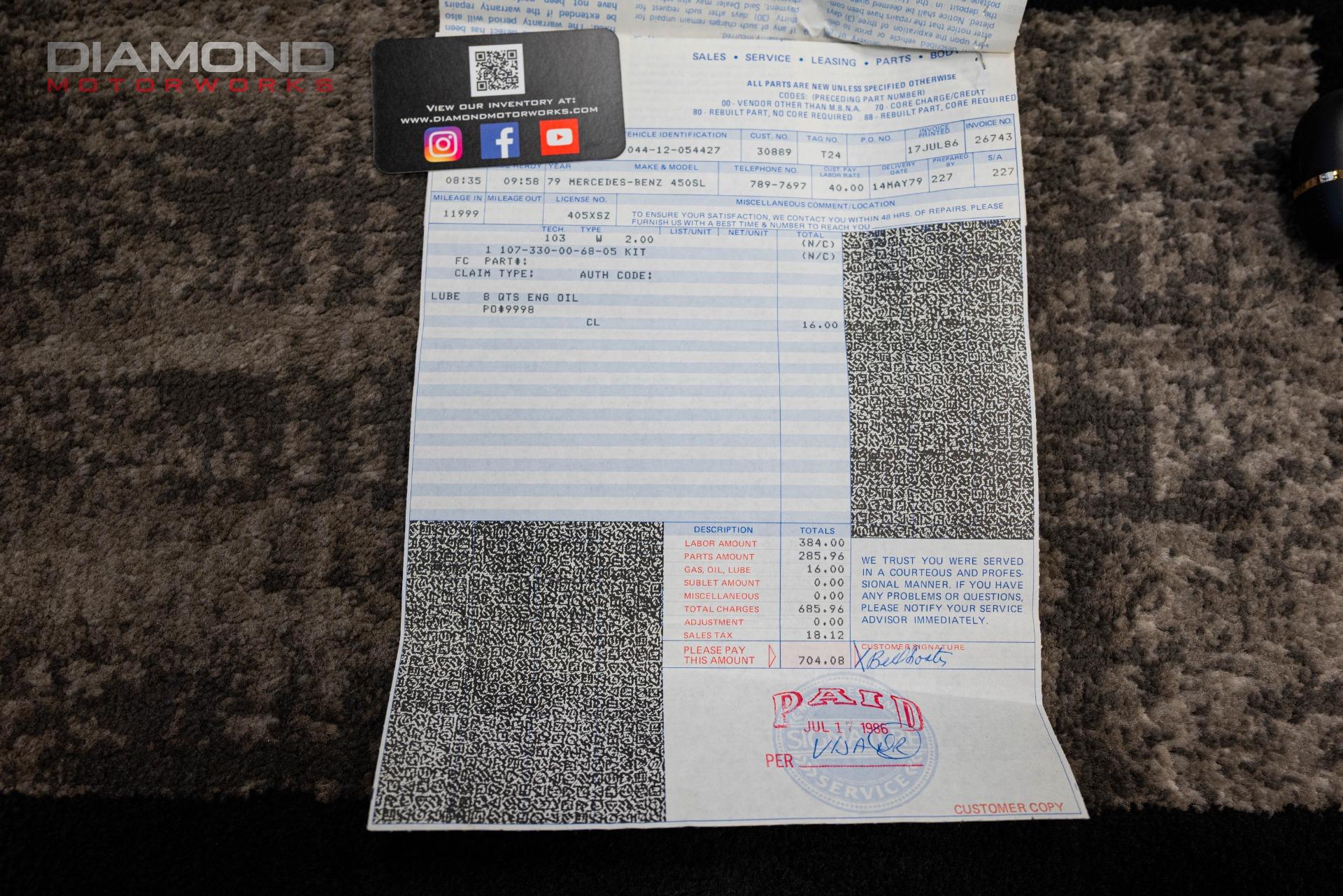 1979 MERCEDES BENZ 450SL - Image 148