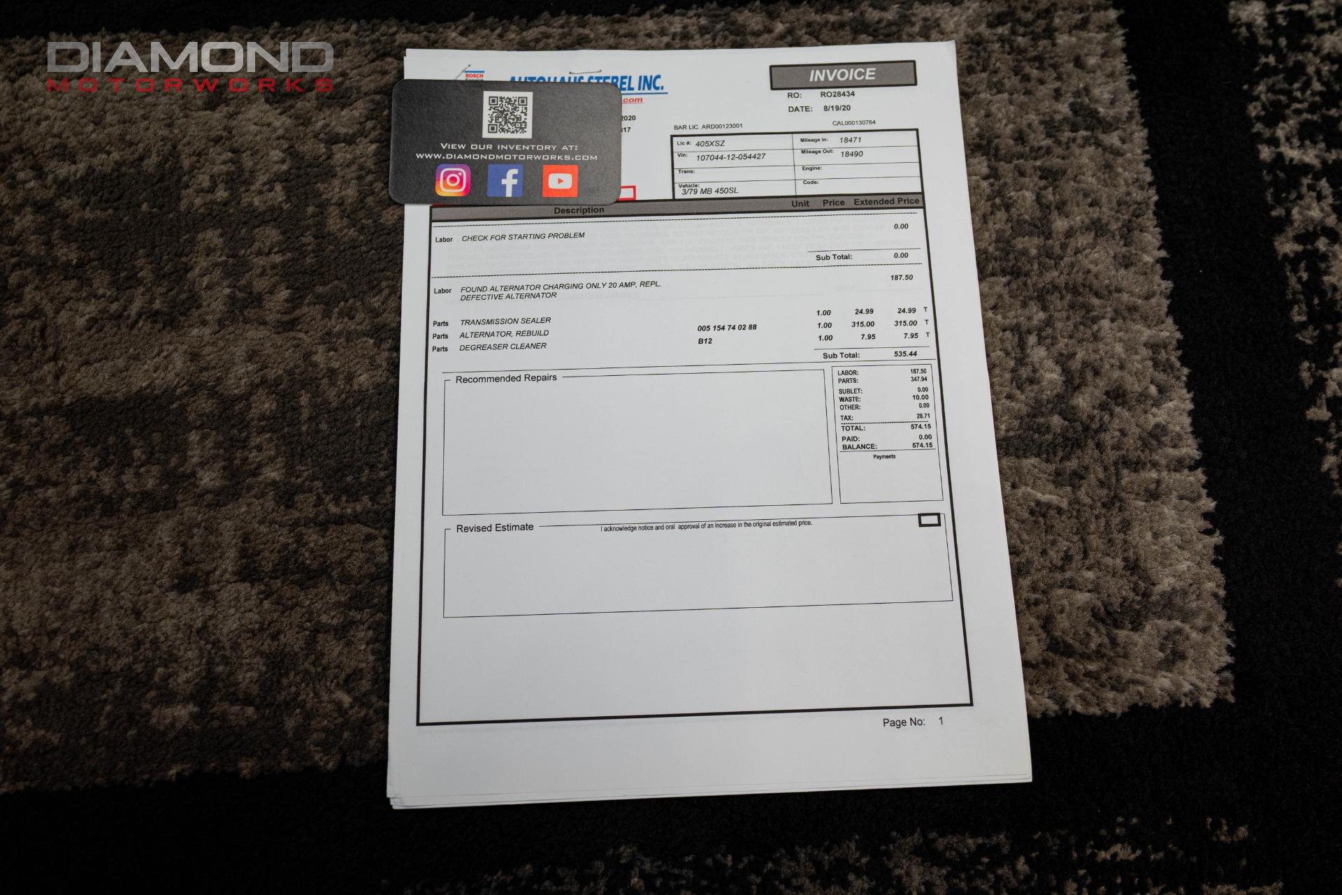 1979 MERCEDES BENZ 450SL - Image 161