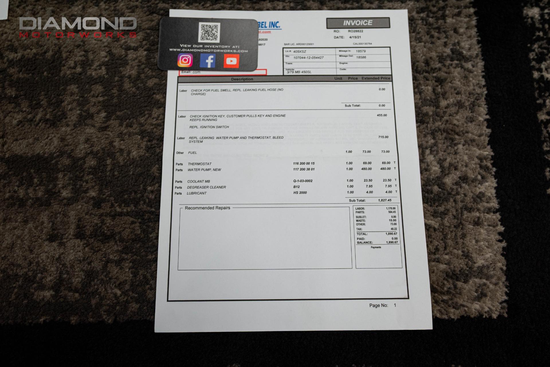 1979 MERCEDES BENZ 450SL - Image 162