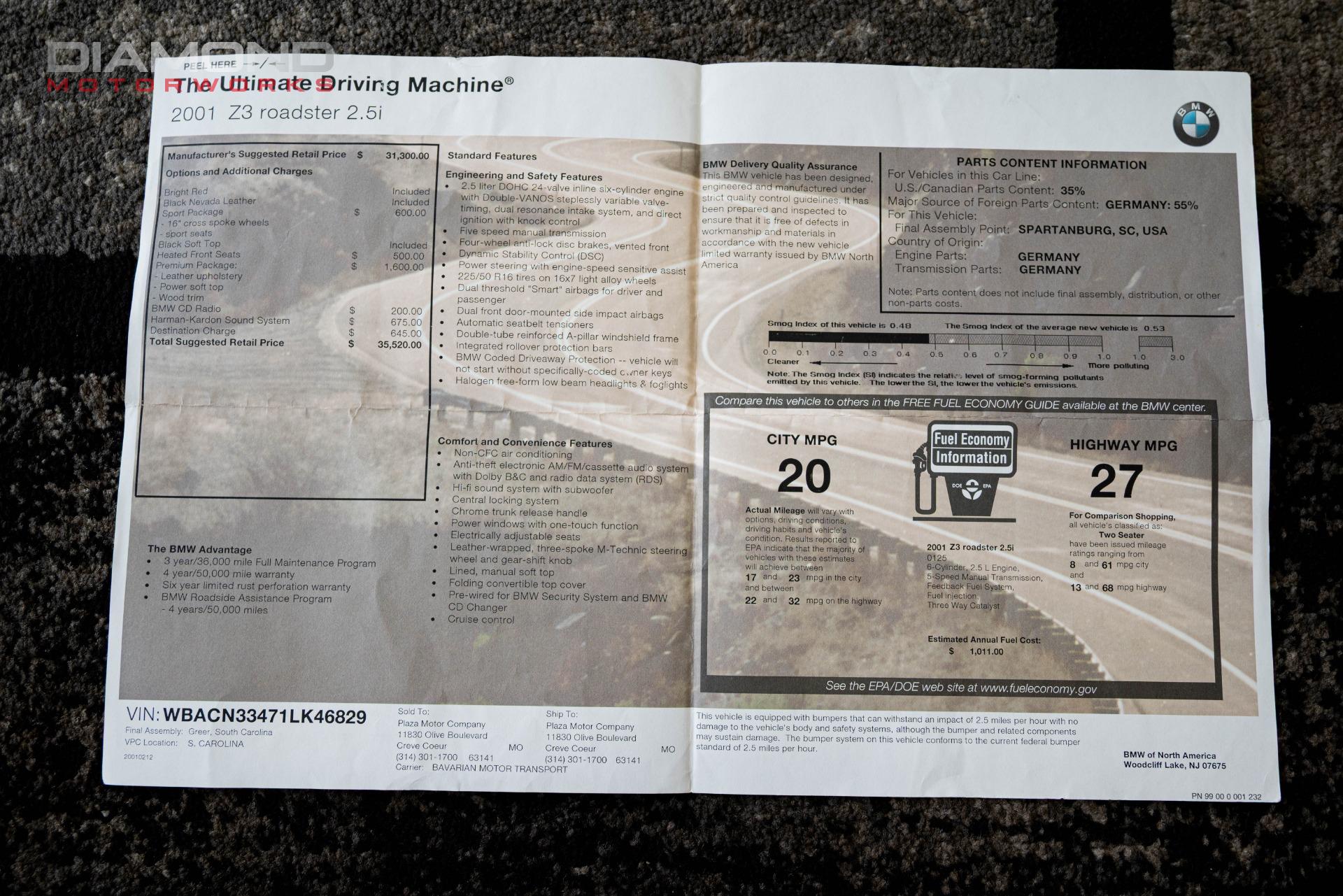 2001 BMW Z3 - Image 122